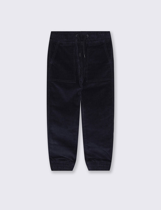 Jogger in velluto a coste per l'inverno - Blu