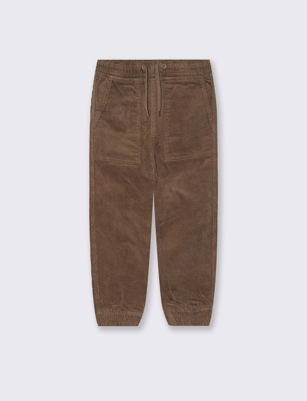 Corduroy joggers for winter - Brown
