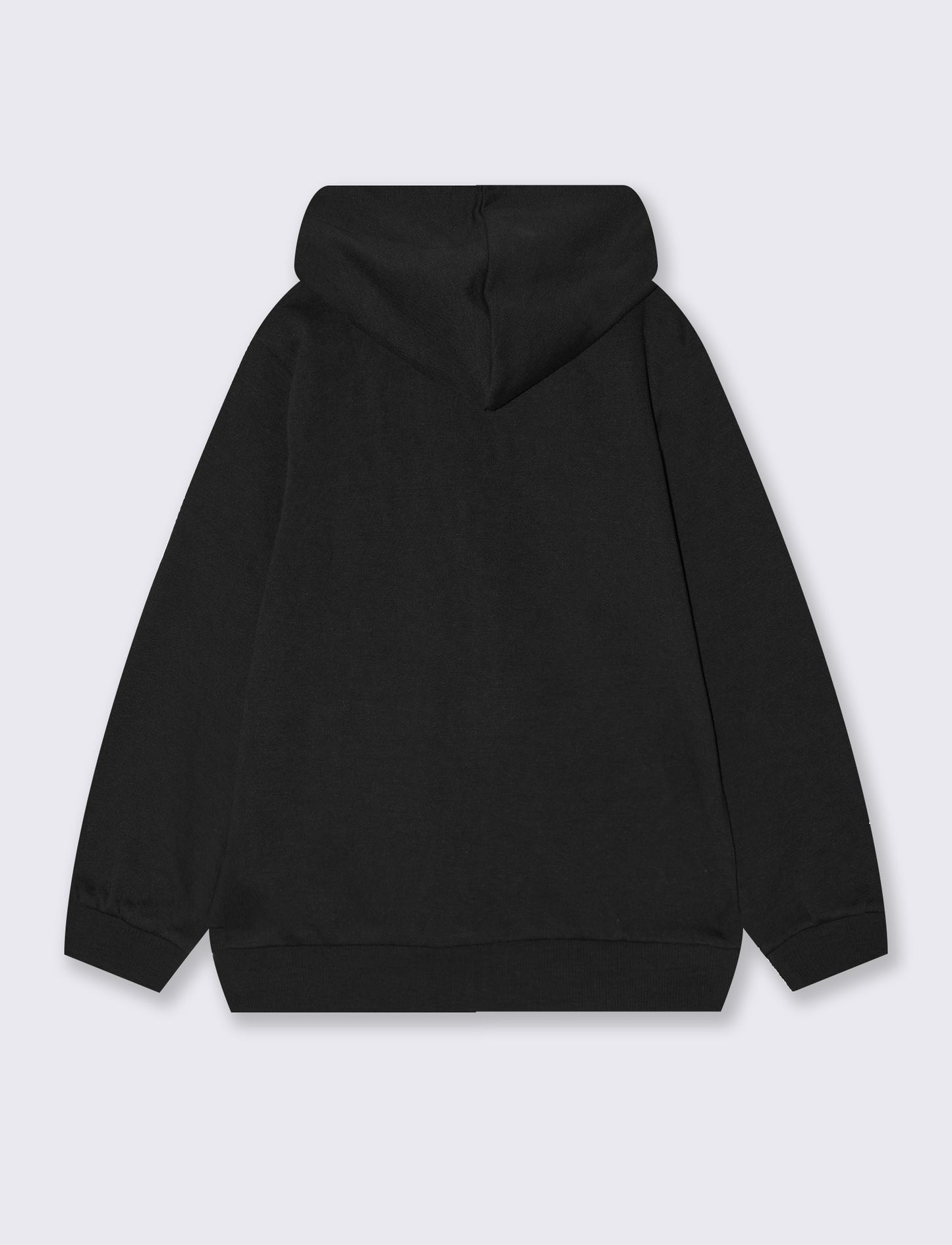 Felpa con cappuccio apribile e marsupio - Nero