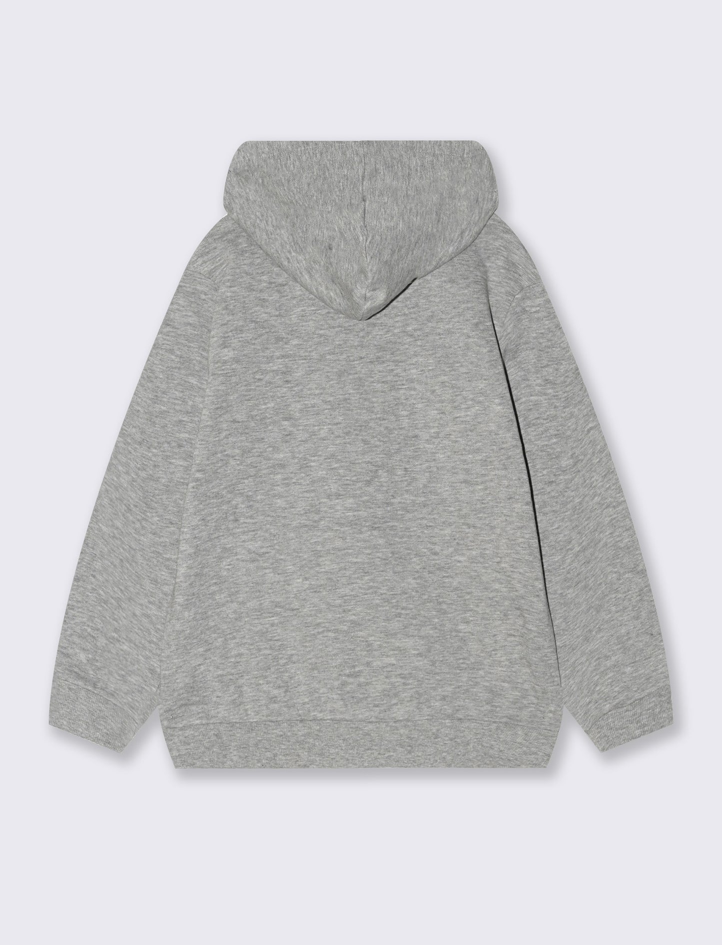 Felpa con cappuccio apribile e marsupio - Grigio mel.
