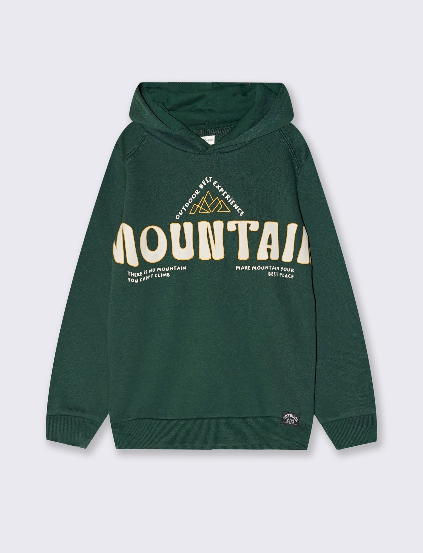 Hoodie with stylish maxi print - Green