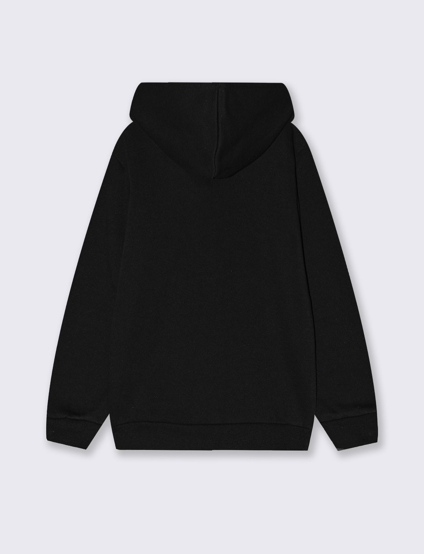 Hoodie with stylish maxi print - Black