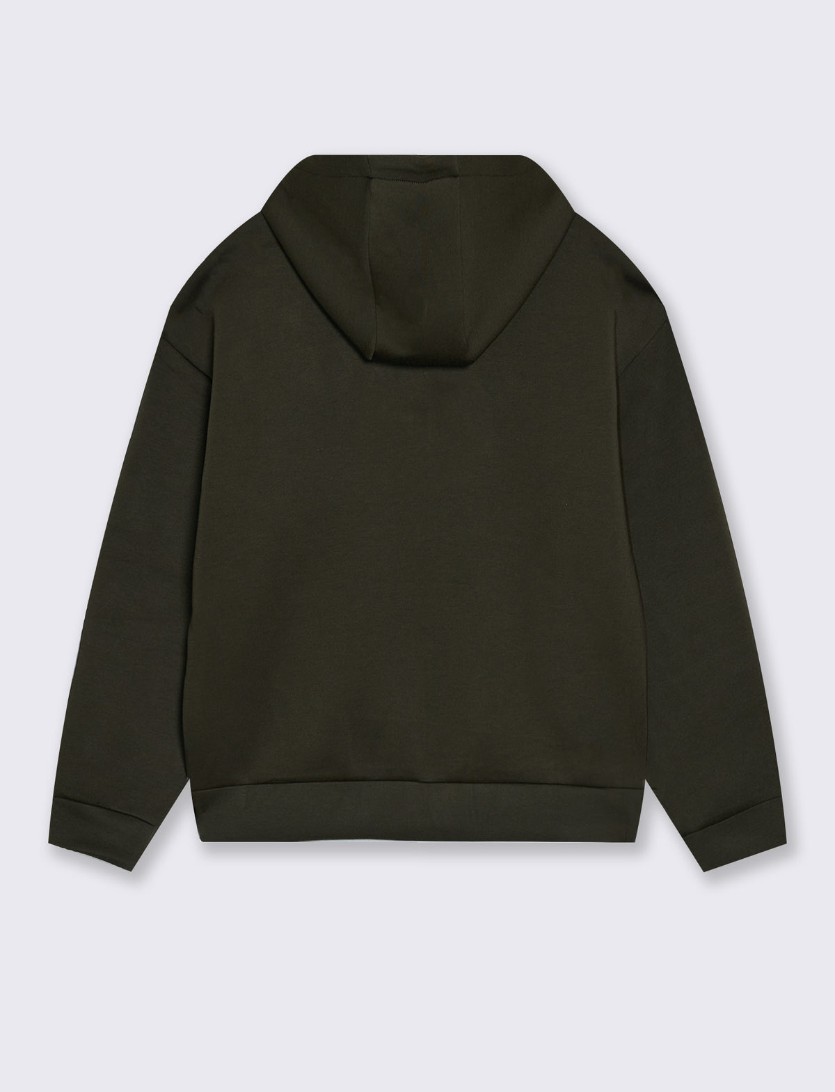 Technical hoodie with zipper - Green