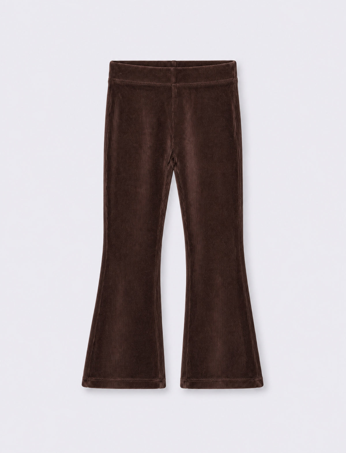 Velvet Stretch Bell Bottom Leggings - Brown