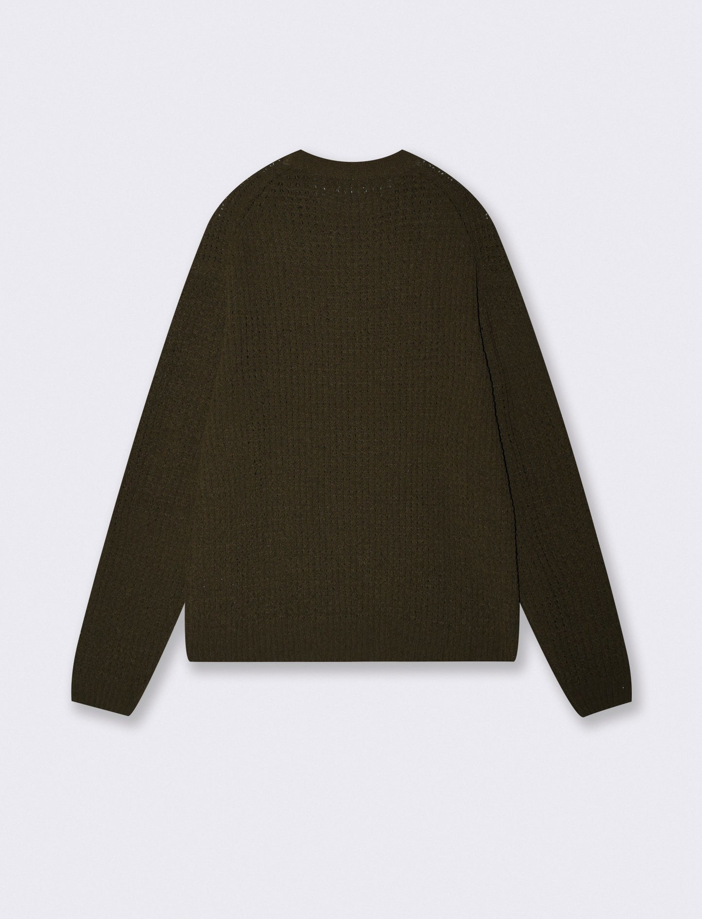 Maglia girocollo jacquard in ciniglia - Moro
