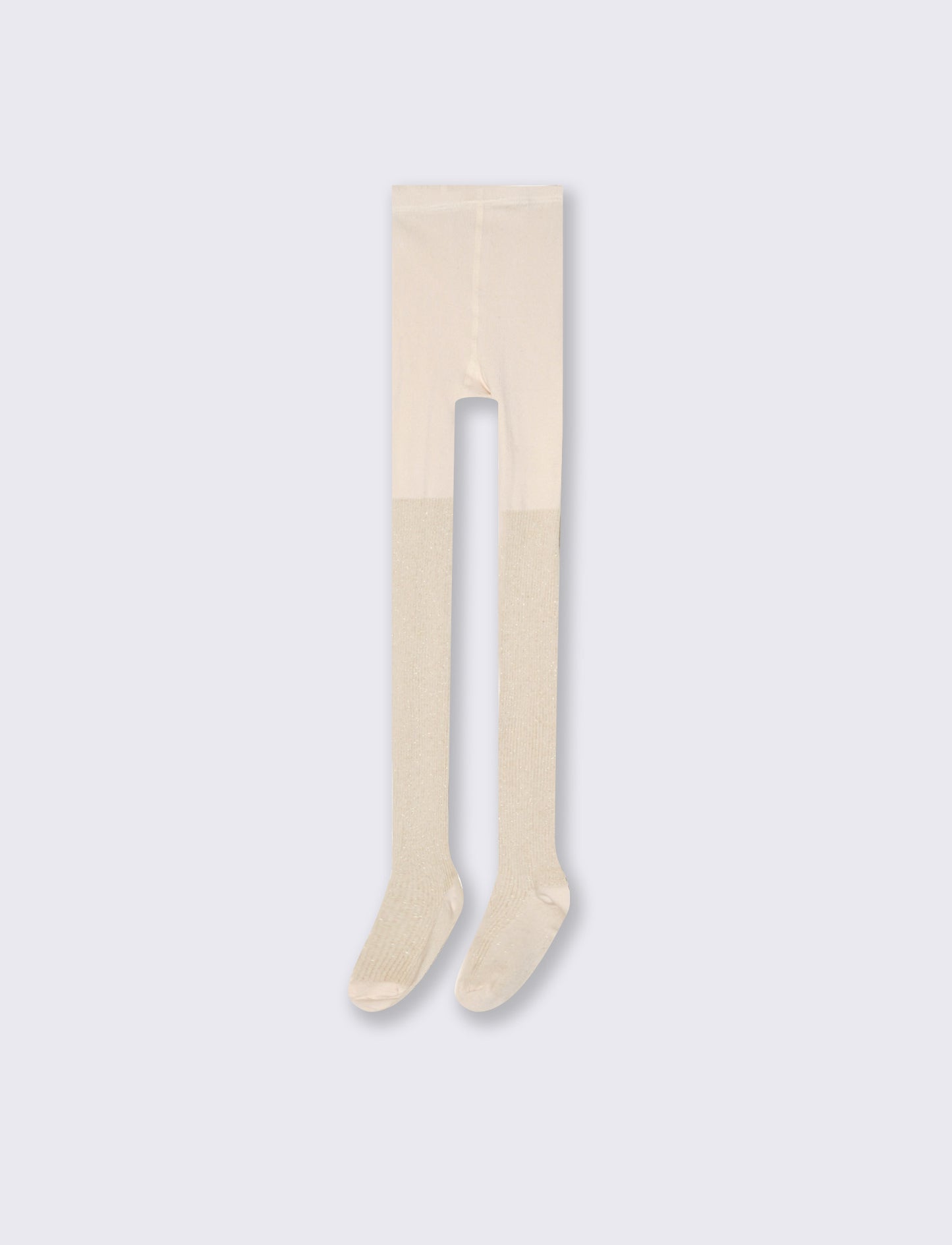 Glitter and Metallic Effect Girls' Socks - Beige