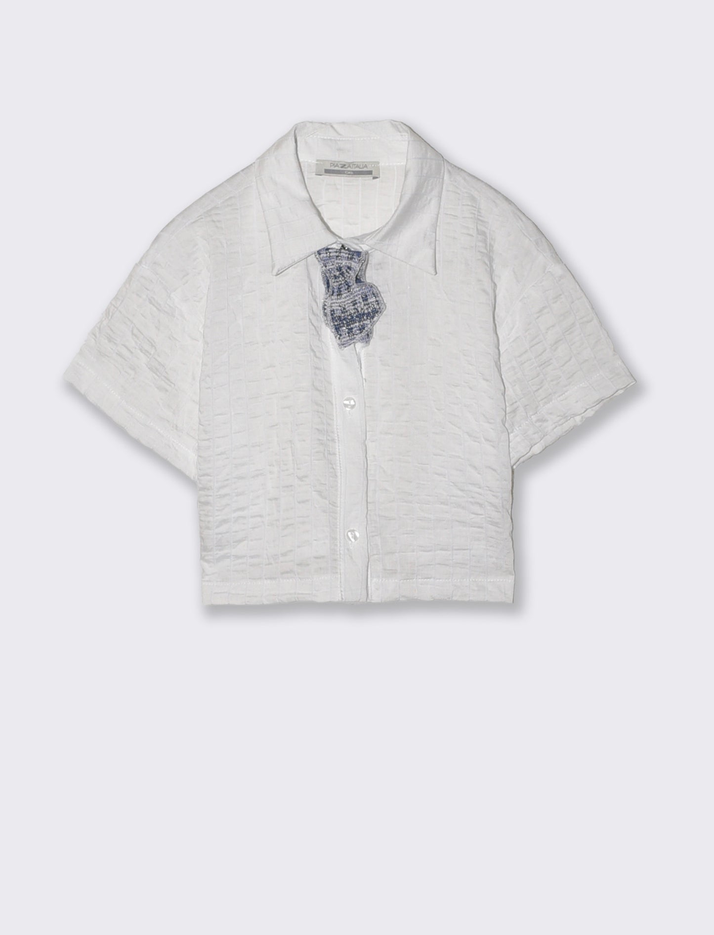 Camicia manica corta da bambina - Bianco