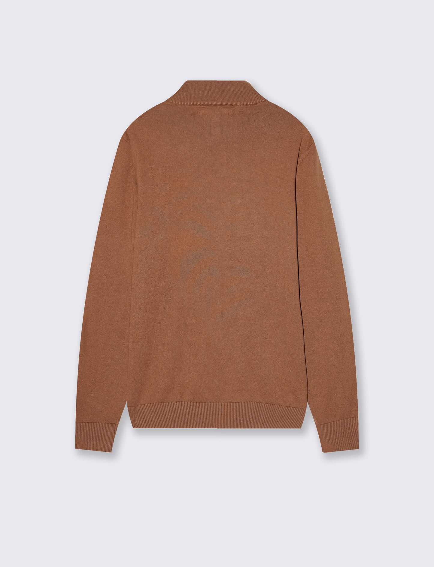 MAGLIA CARDIGAN LUPETTO TRAMA JACQUARD - Caramello