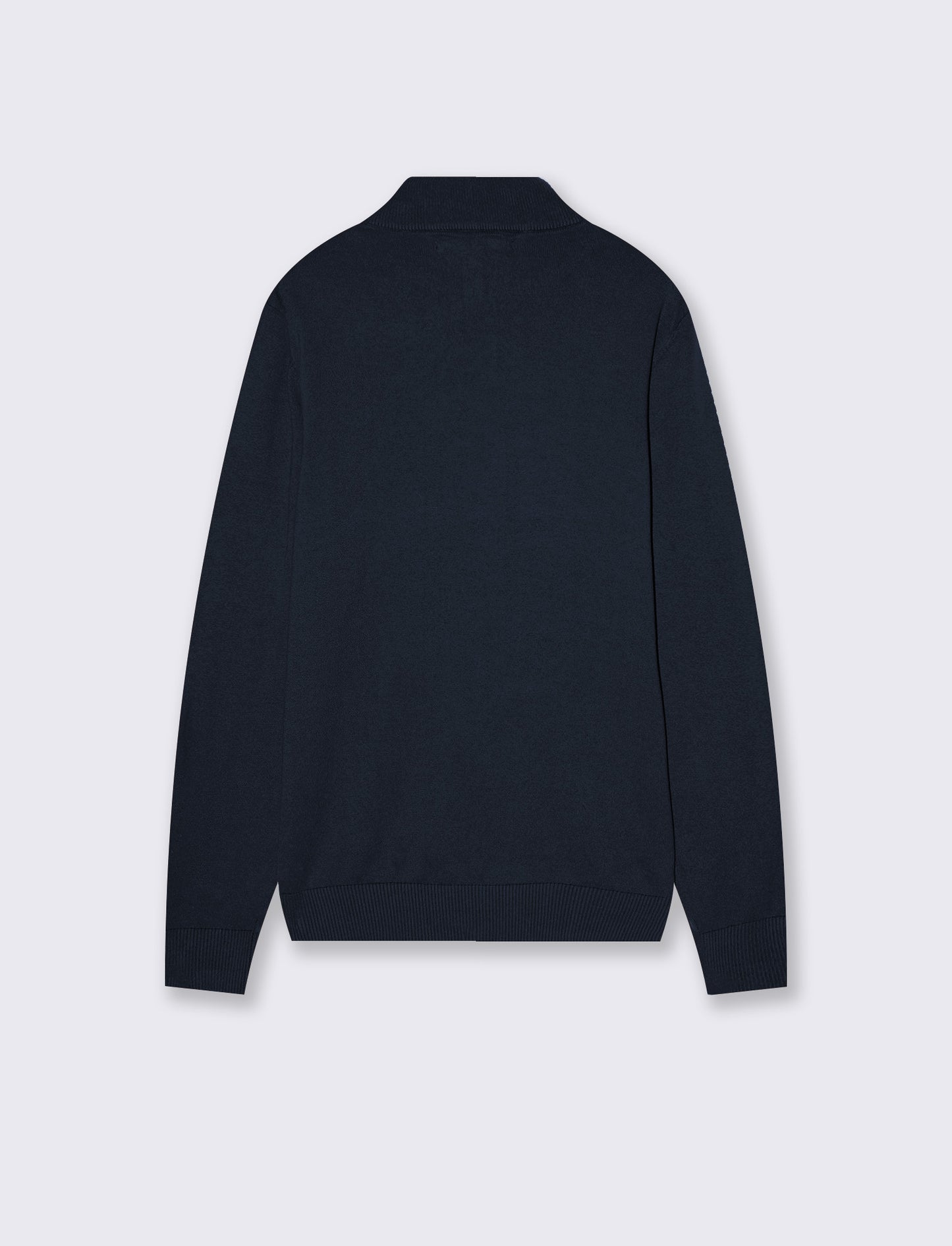 MAGLIA CARDIGAN LUPETTO TRAMA JACQUARD - Blu