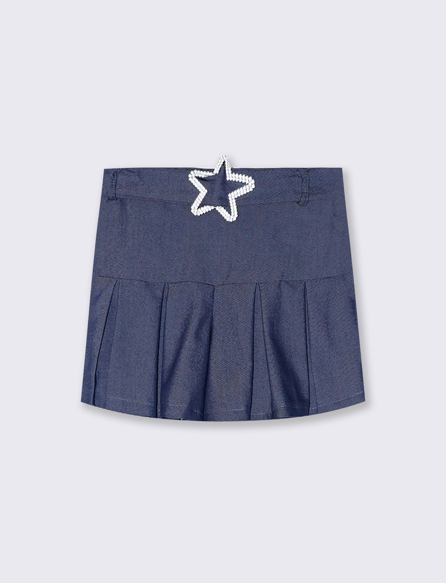Shorts eleganti con cintura gioiello - Denim