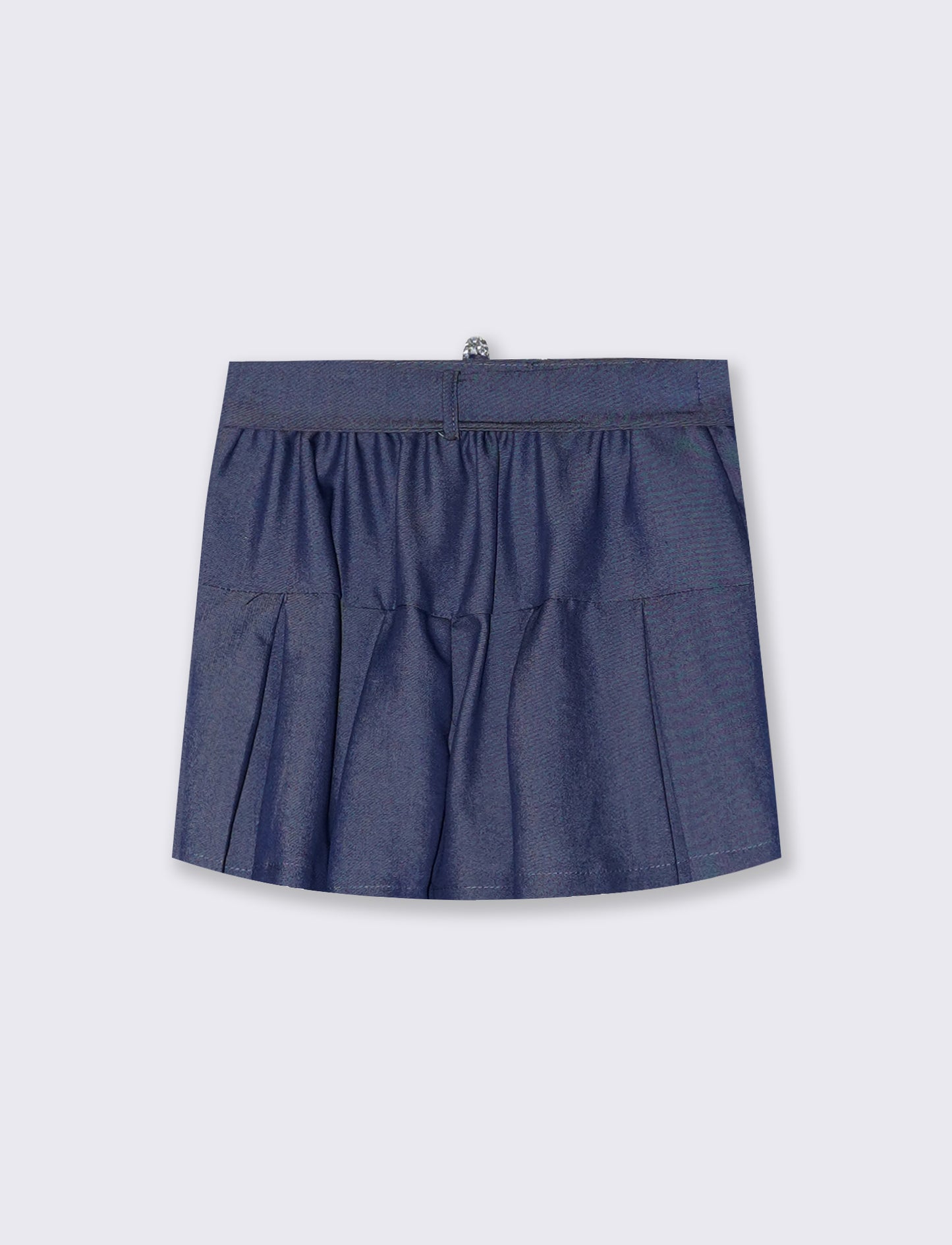 Shorts eleganti con cintura gioiello - Denim