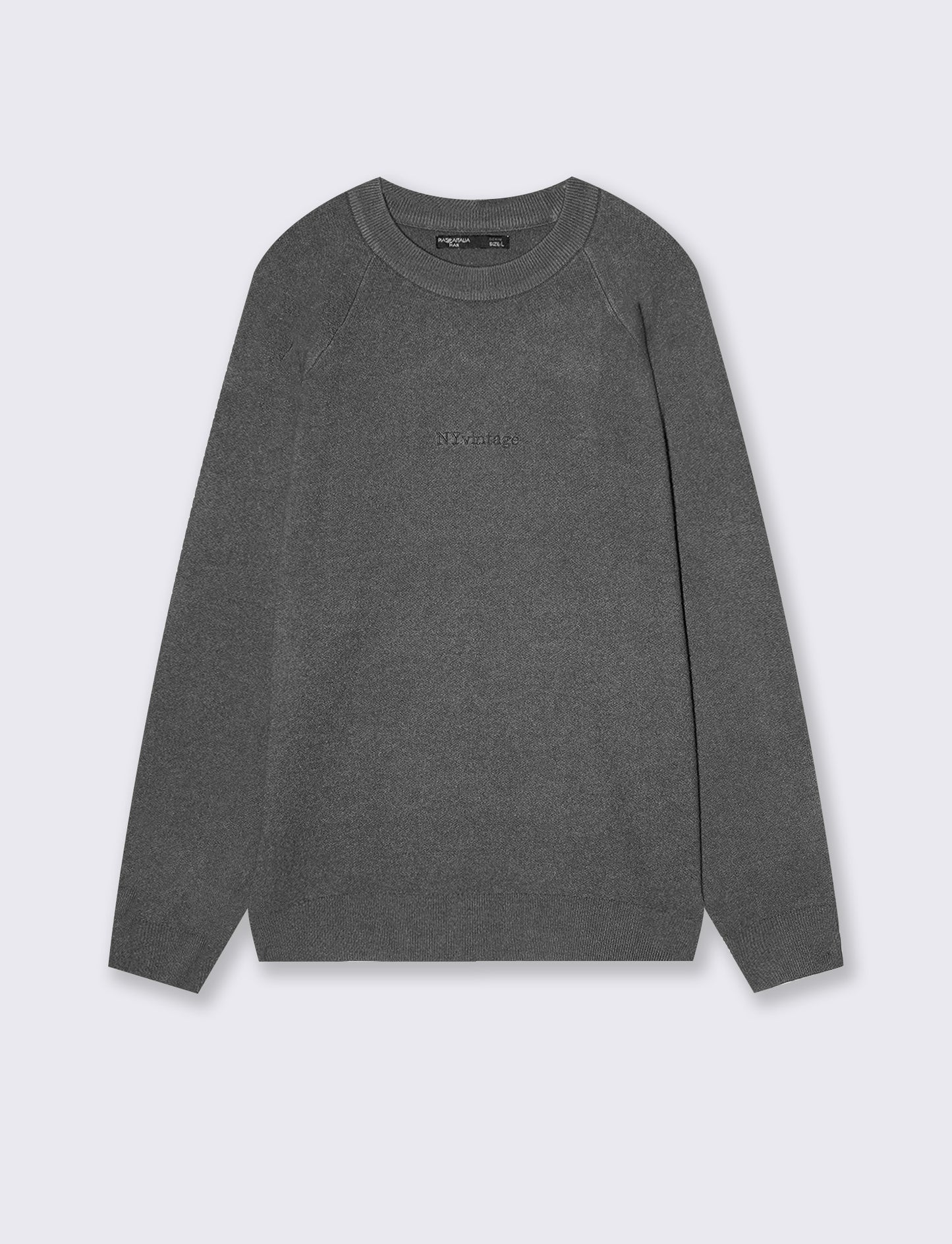 Crew neck sweatshirt with embroidery - Grey