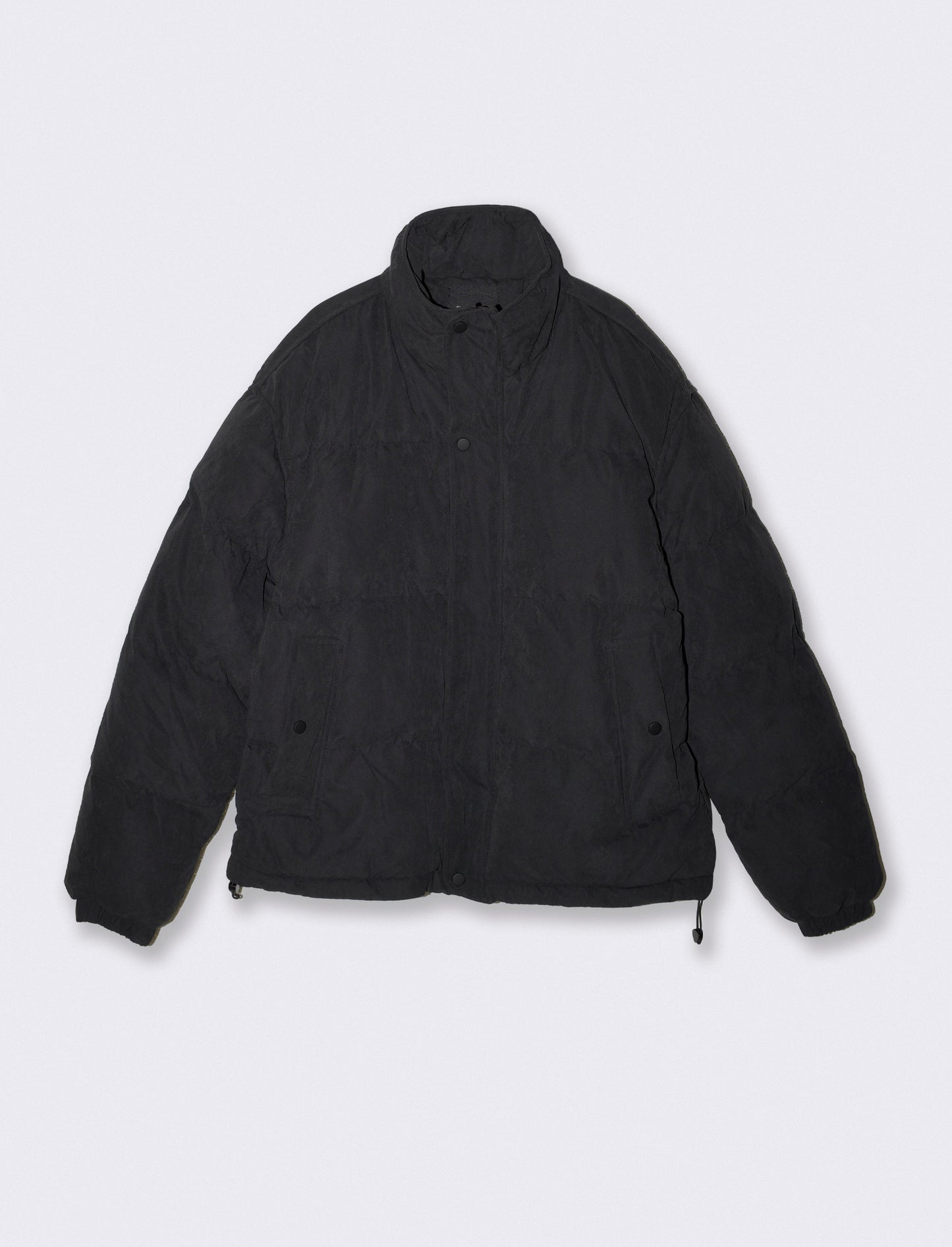 Giubbotto imbottito effetto nabuk elegante - Nero