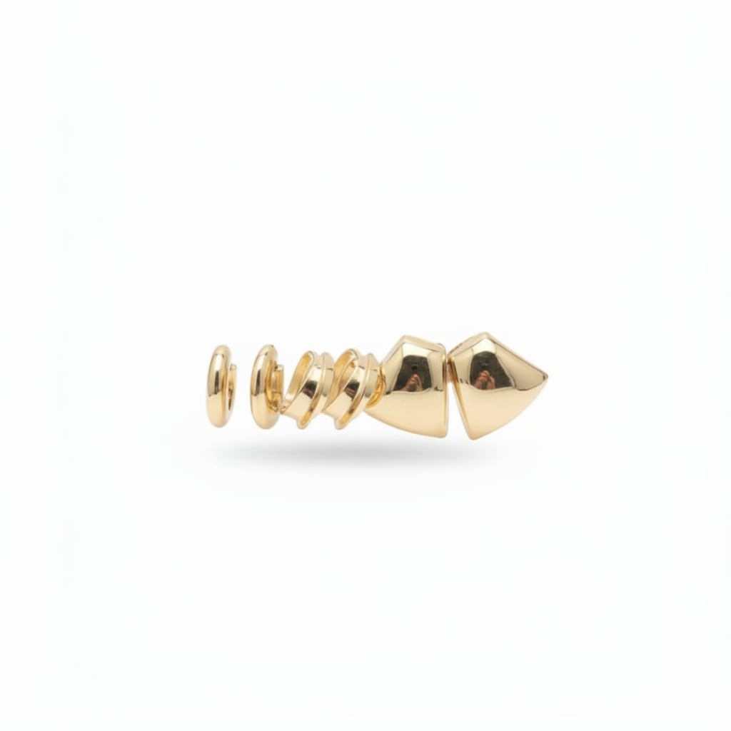 Orecchini: 3 paia in forme diverse - Oro