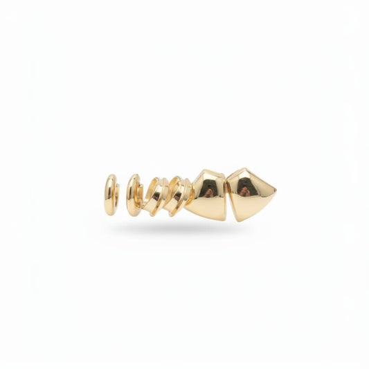 Orecchini: 3 paia in forme diverse - Oro