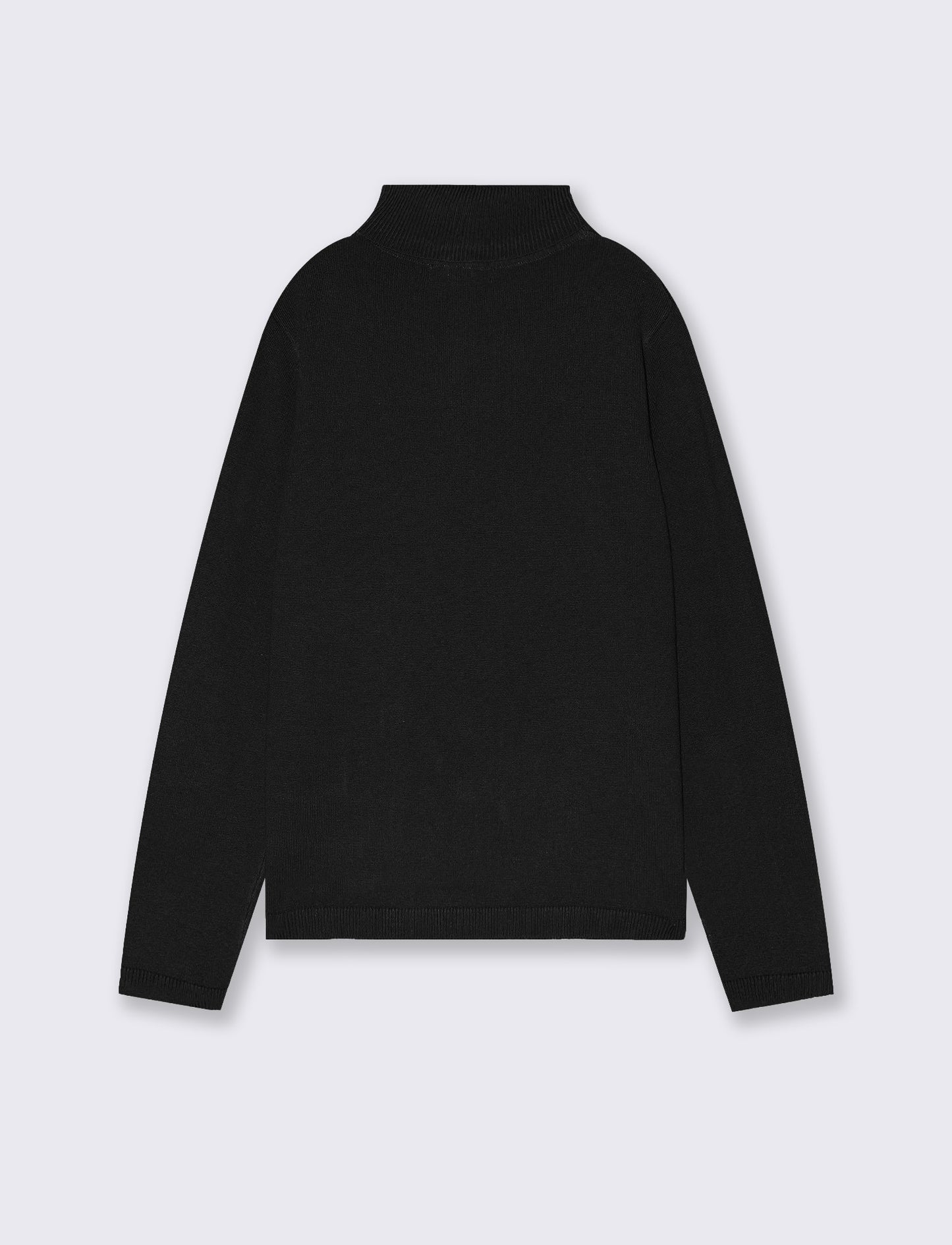 Maglia Collo Alto in Viscosa Nylon - Nero