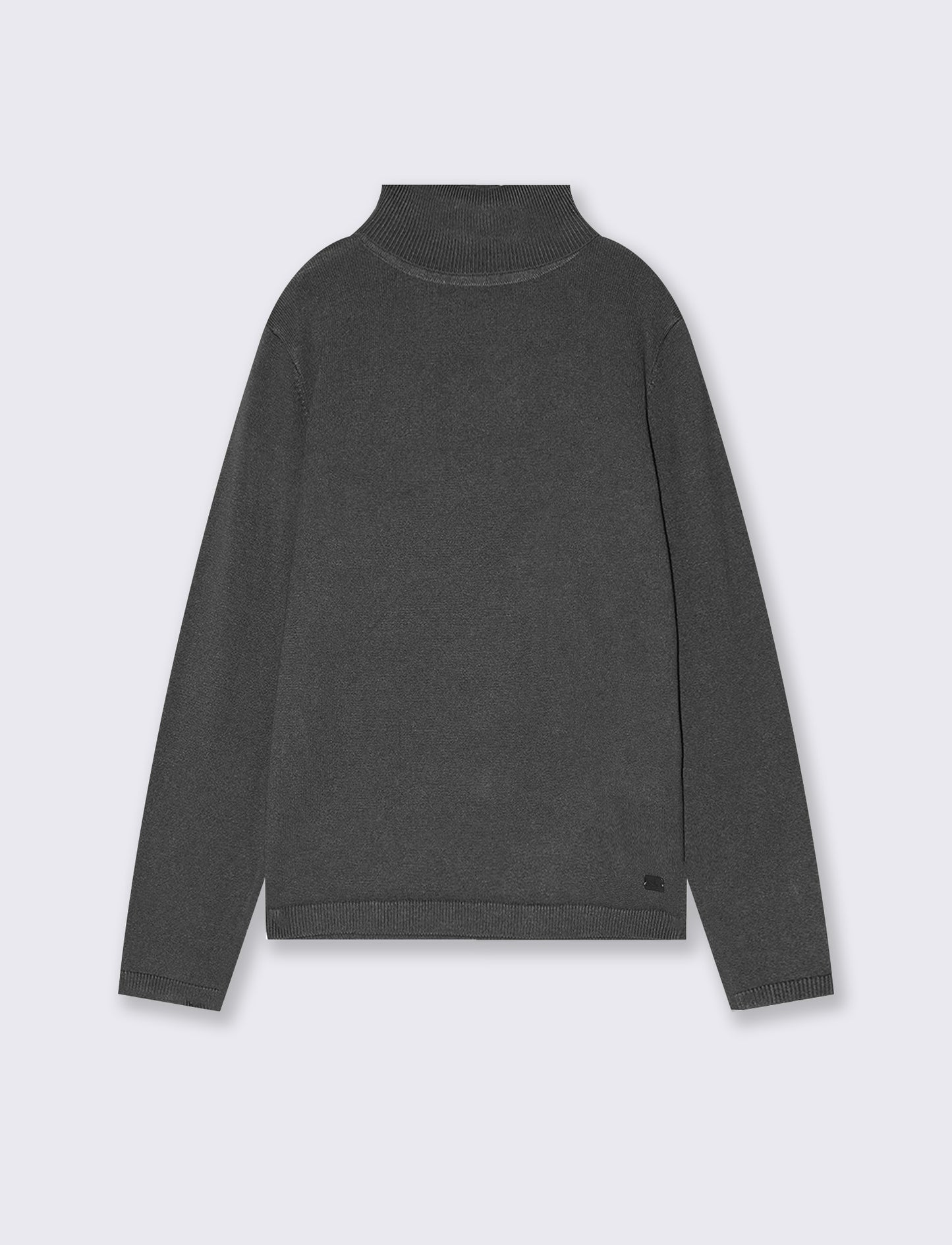 Maglia Collo Alto in Viscosa Nylon - Grigio mel.