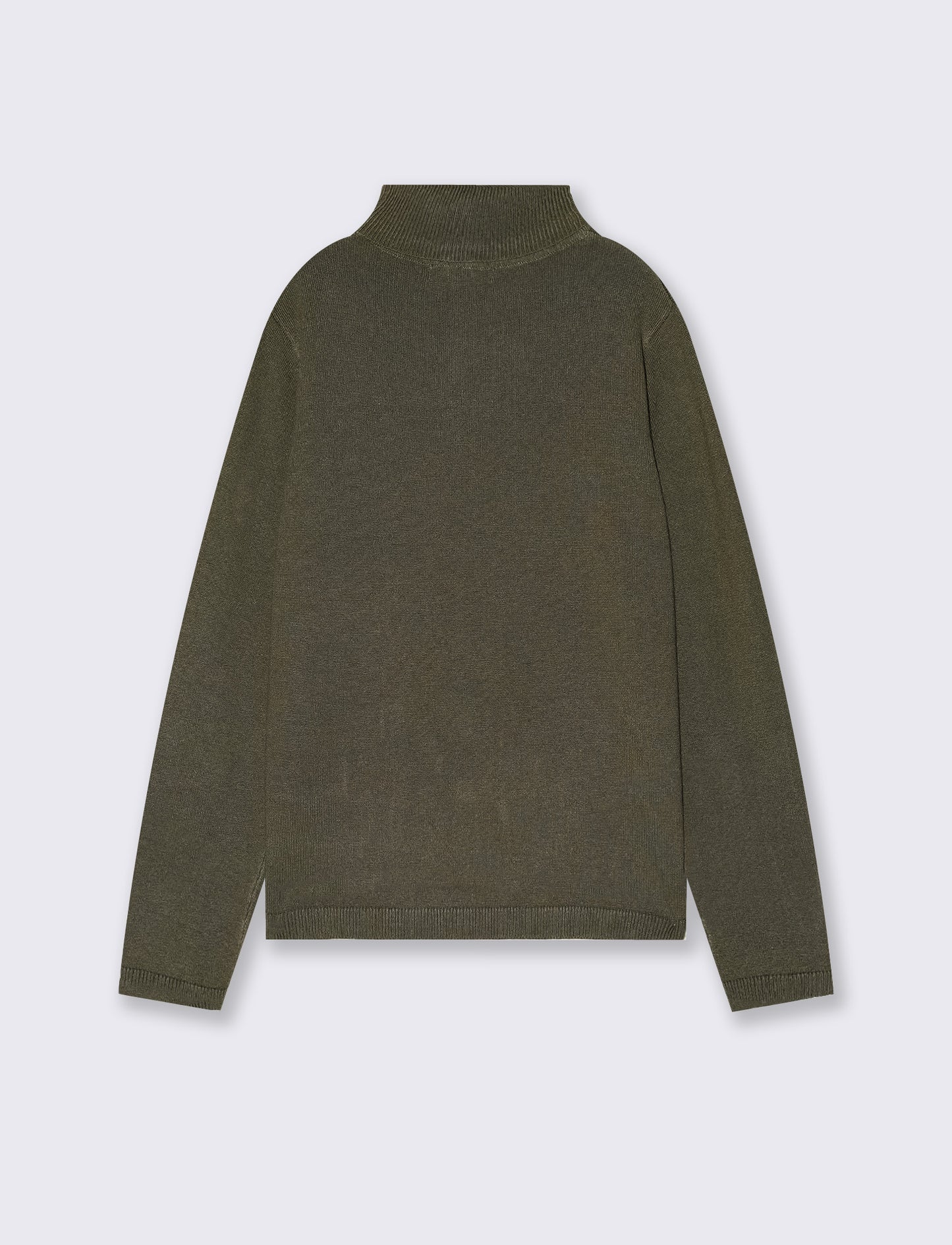 High Neck Viscose Nylon Sweater - Green