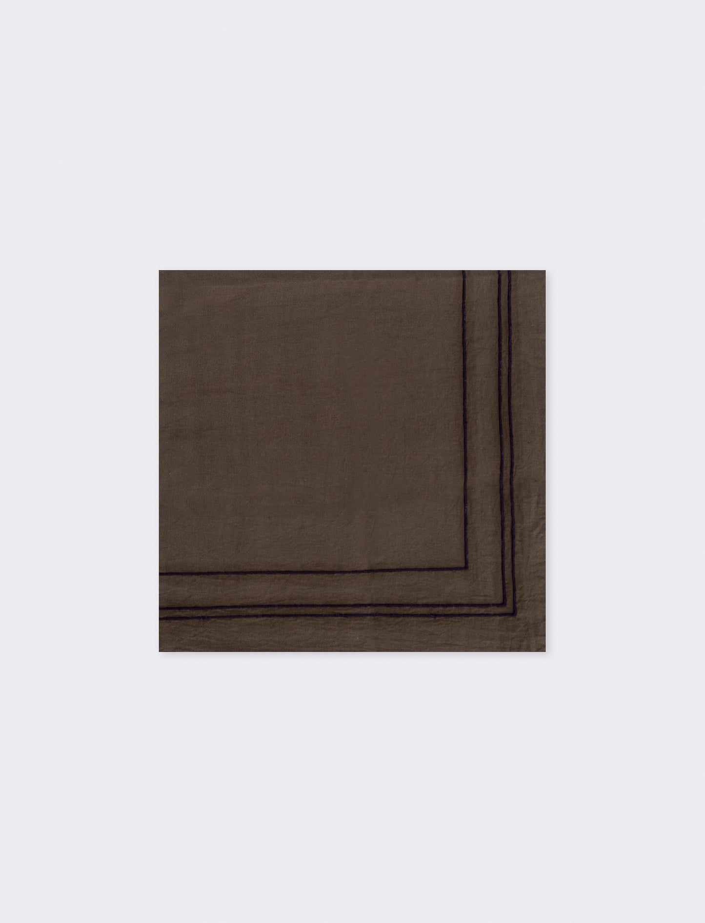Foulard uomo con riga ricamata unita - Verde