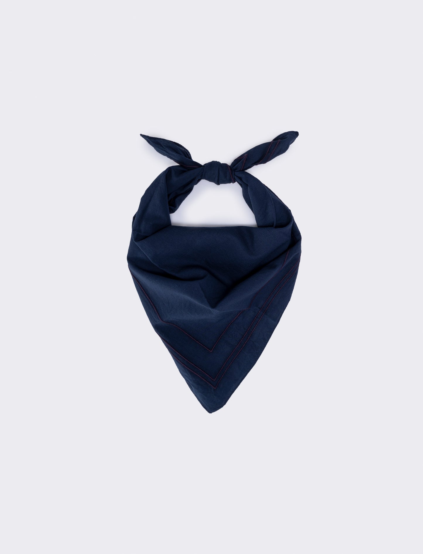 Foulard uomo con riga ricamata unita - Blu