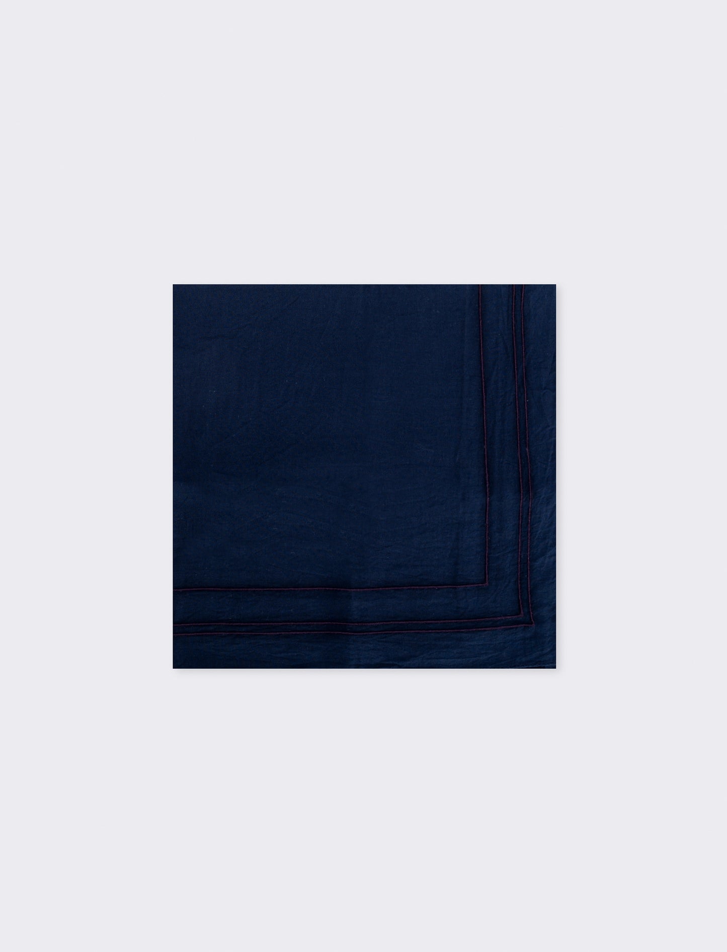 Foulard uomo con riga ricamata unita - Blu