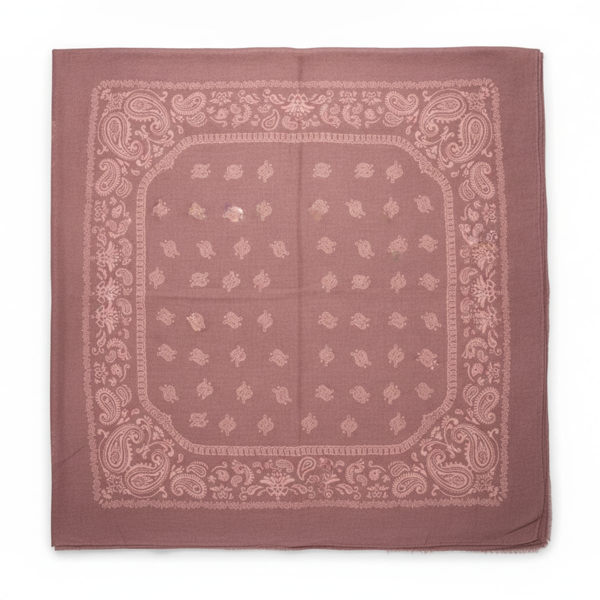 Linen Effect Paisley Scarf - Red