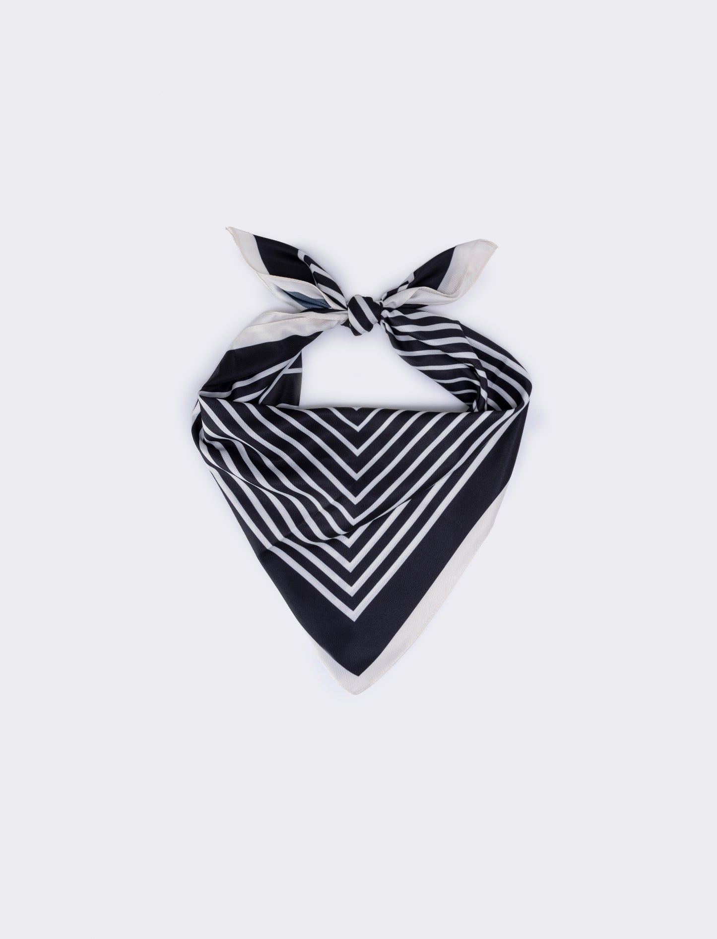 Geometric Print 70x70 Scarf - Black