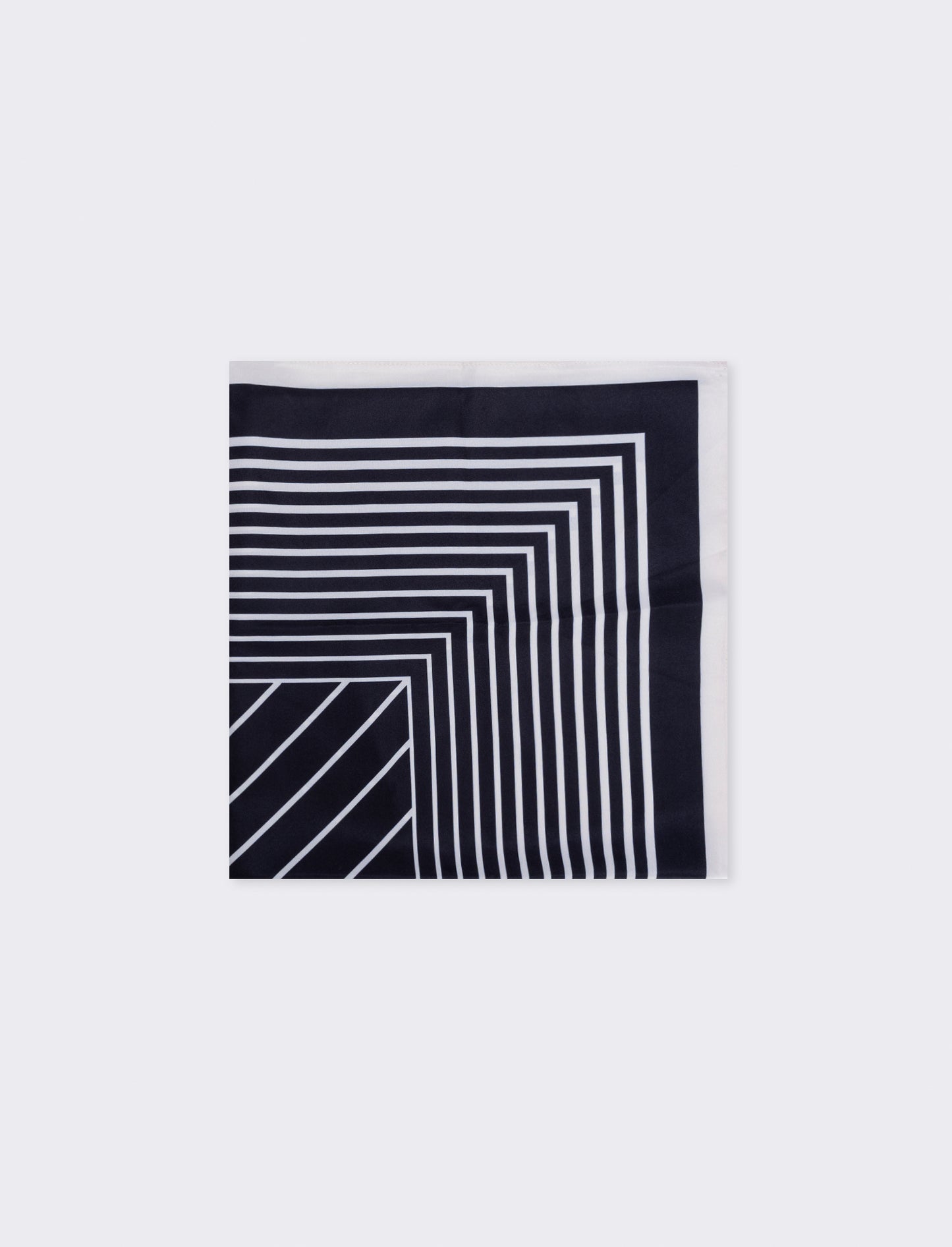 Geometric Print 70x70 Scarf - Black