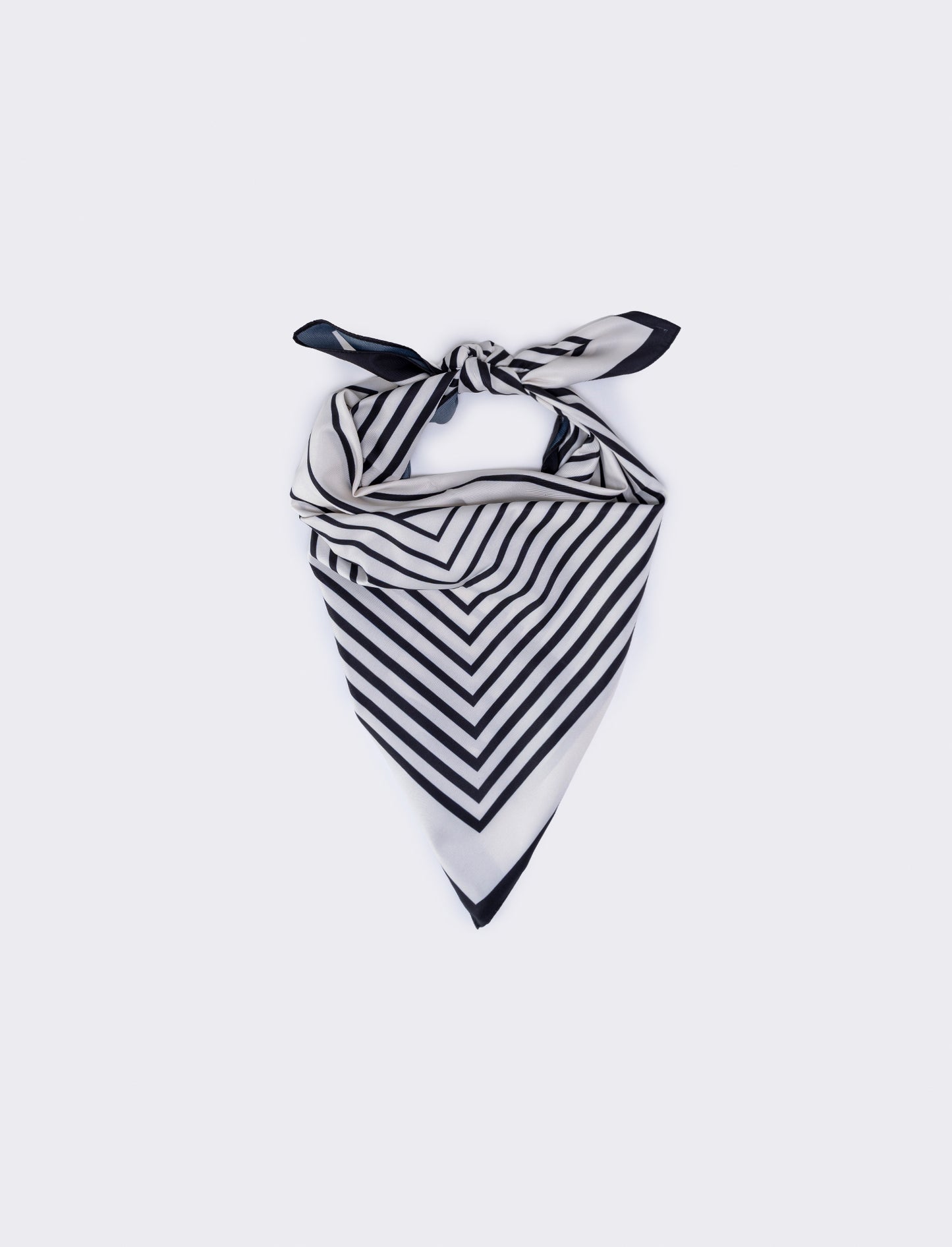 Foulard 70x70 con stampe geometriche - Bianco