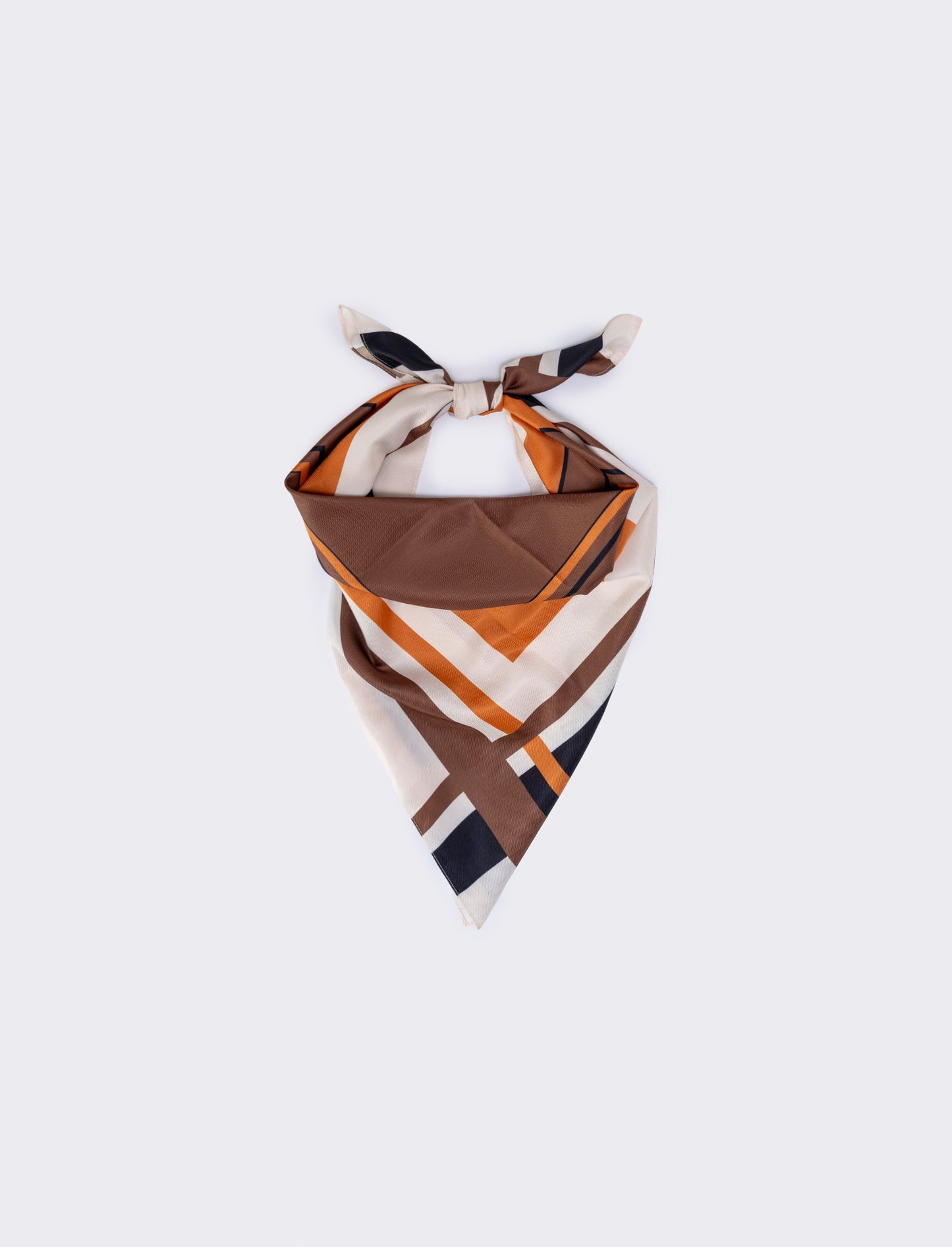 Geometric Print 70x70 Scarf - Orange