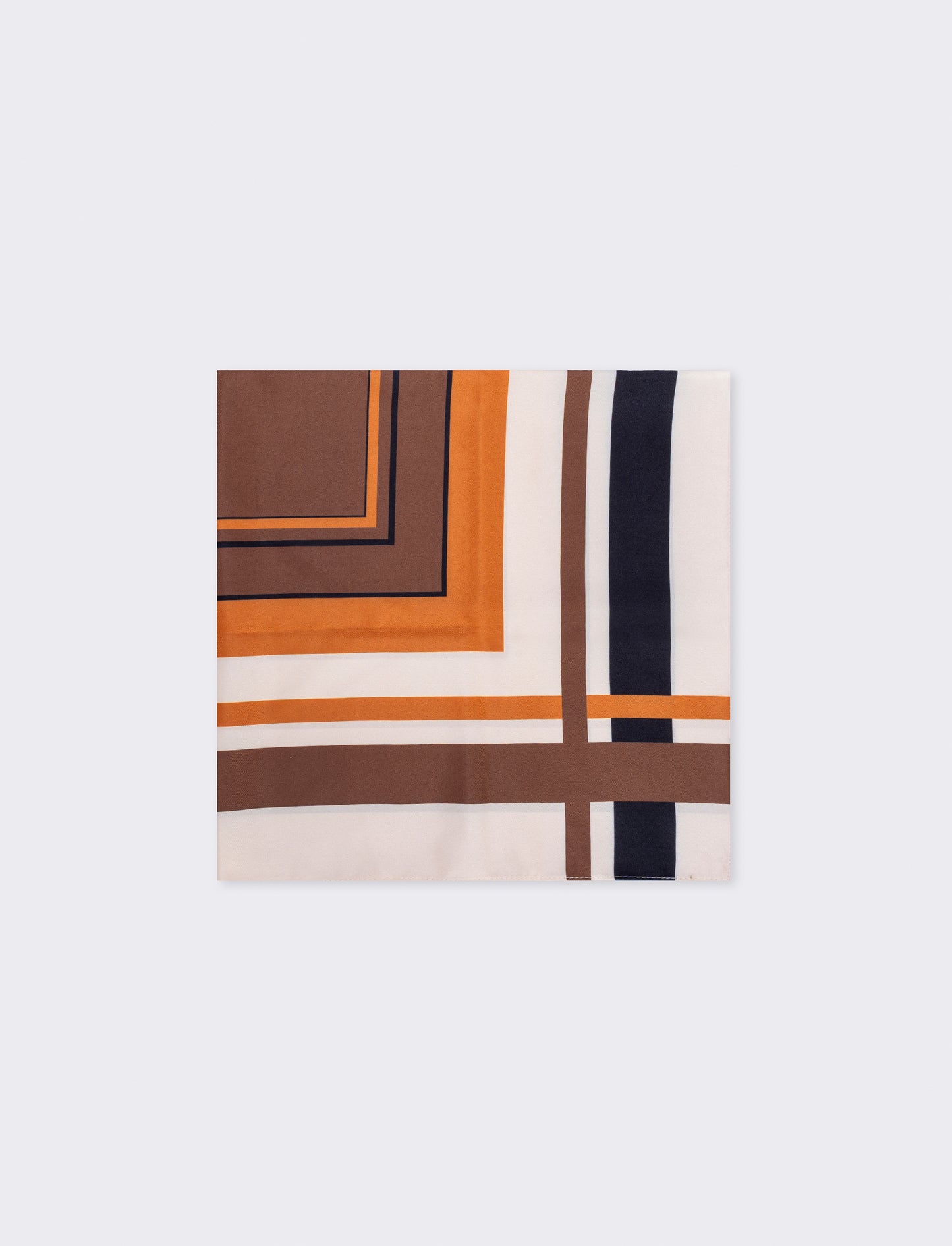 Geometric Print 70x70 Scarf - Orange