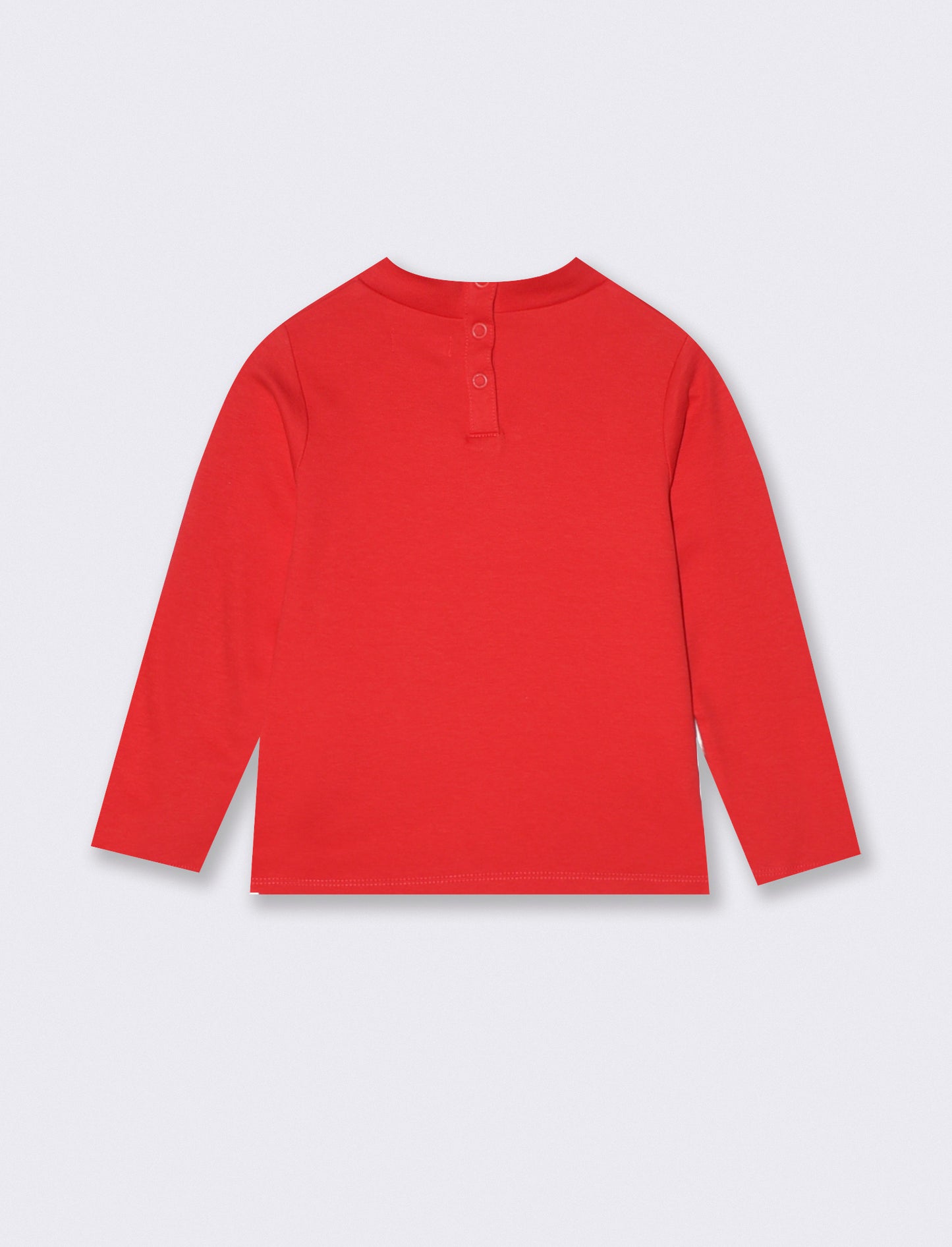 T-shirt collo alto manica lunga interlock - Rosso