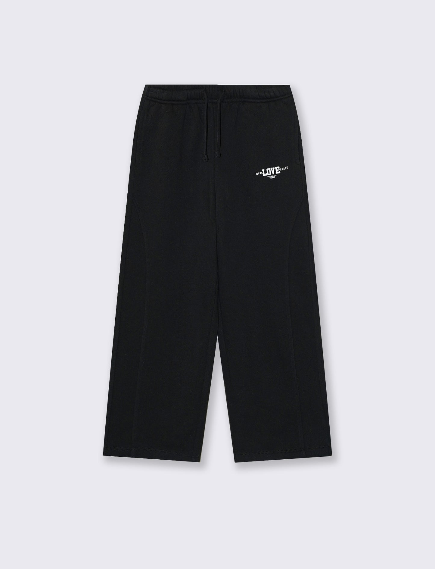 Jogger garzato da bambina gamba ampia - Nero
