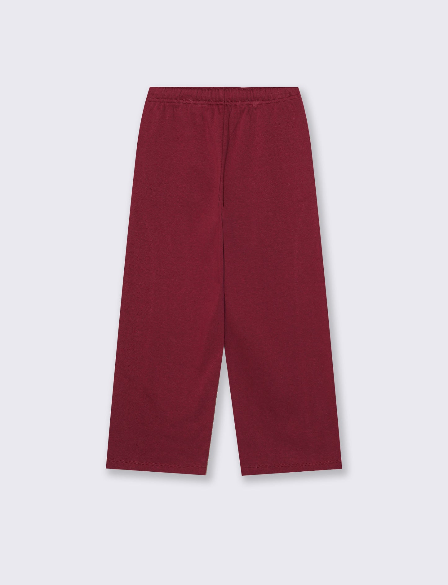 Jogger garzato da bambina gamba ampia - Ciliegia
