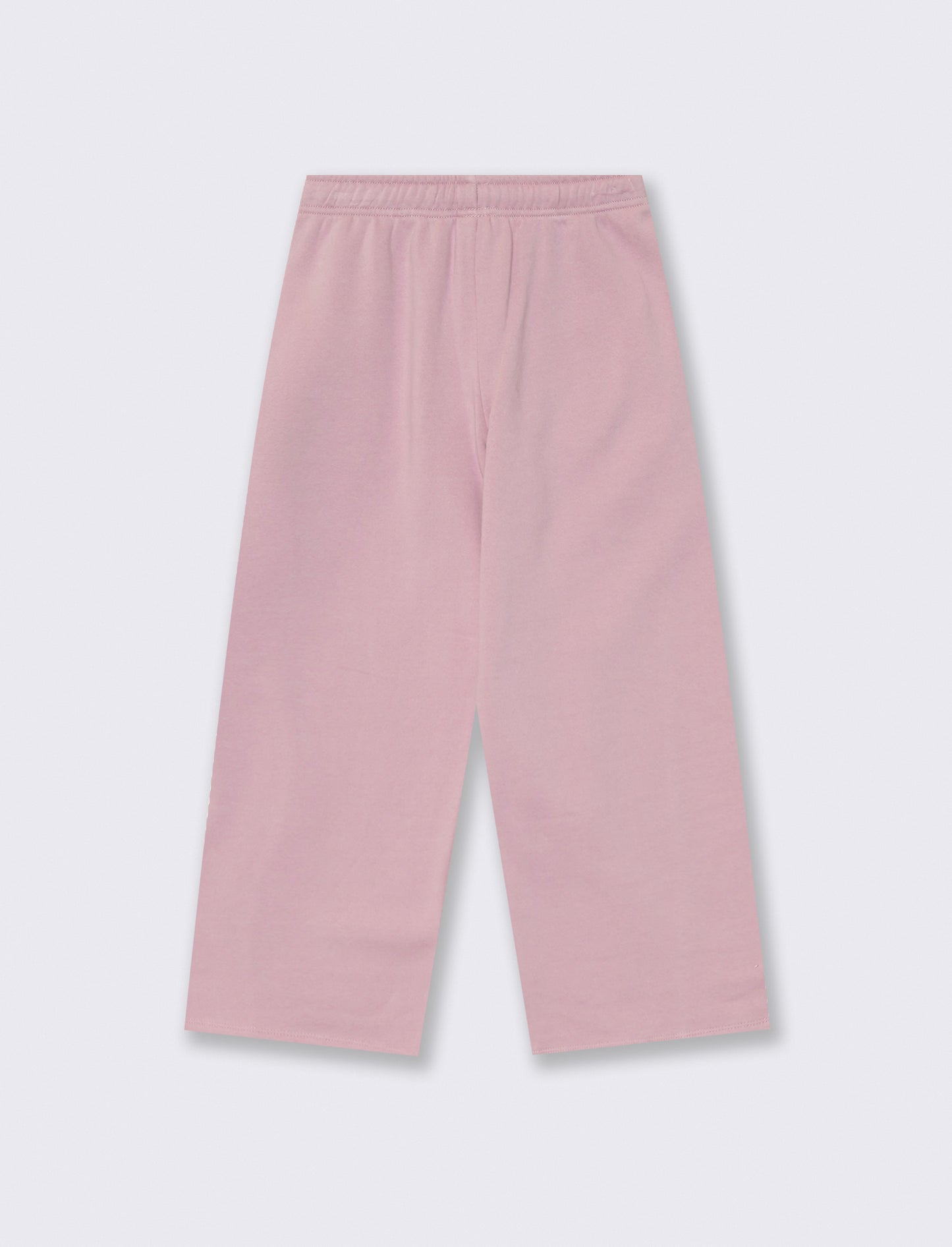 Jogger garzato da bambina gamba ampia - Rosa polvere