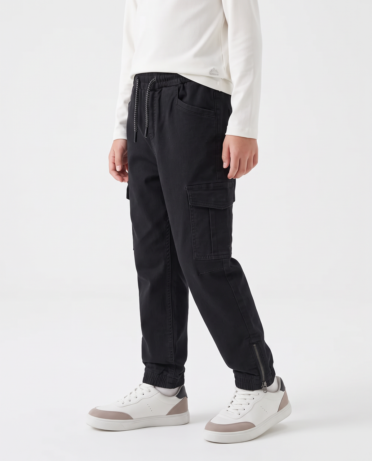 Cool and Dynamic Cotton Jogger Pants - Black