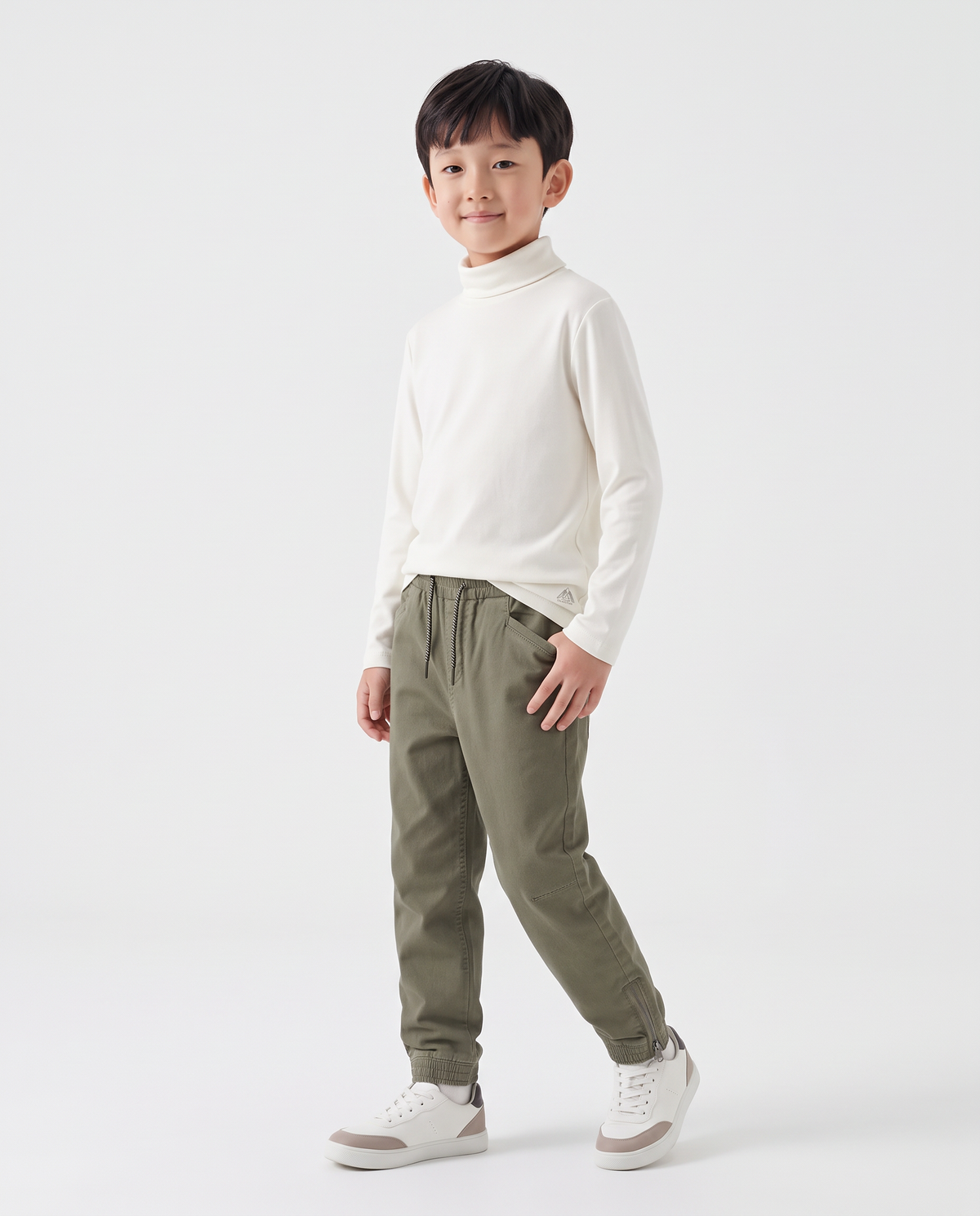 Pantaloni jogger in cotone cool e dinamici - Verde militare