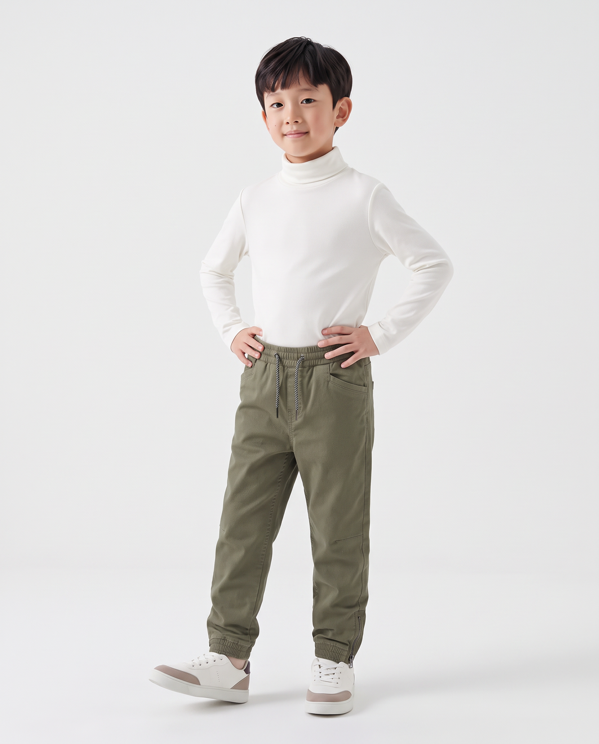Pantaloni jogger in cotone cool e dinamici - Verde militare