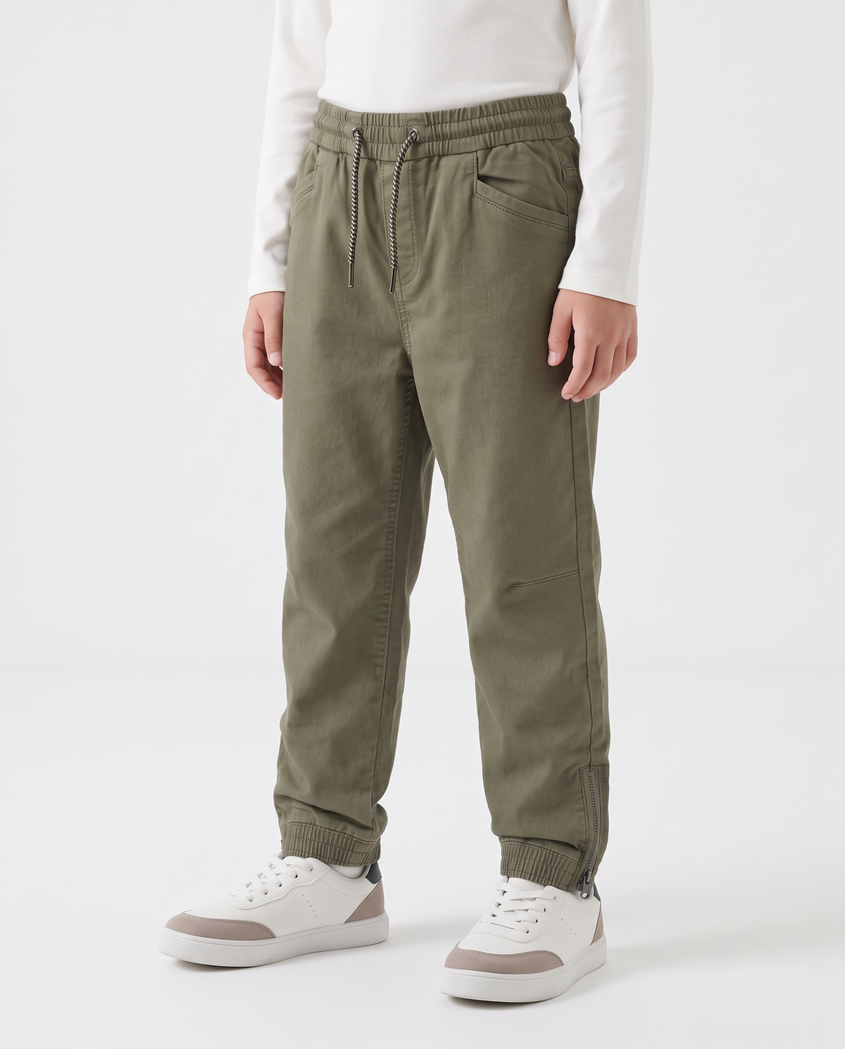 Pantaloni jogger in cotone cool e dinamici - Verde militare