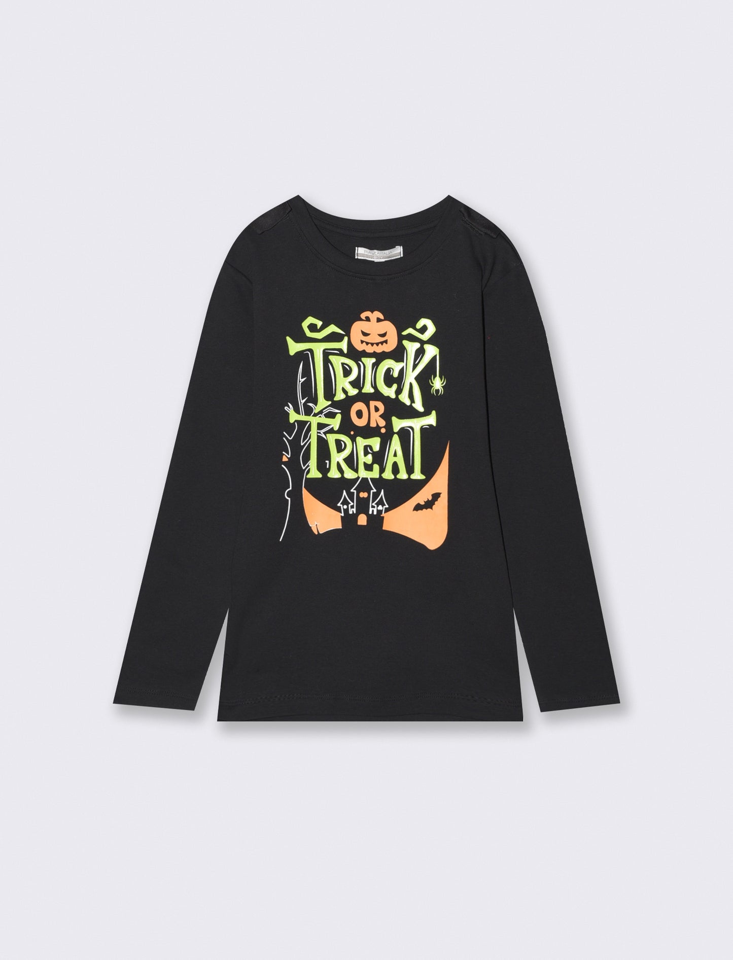 T-shirt Halloween con mantello removibile - Nero