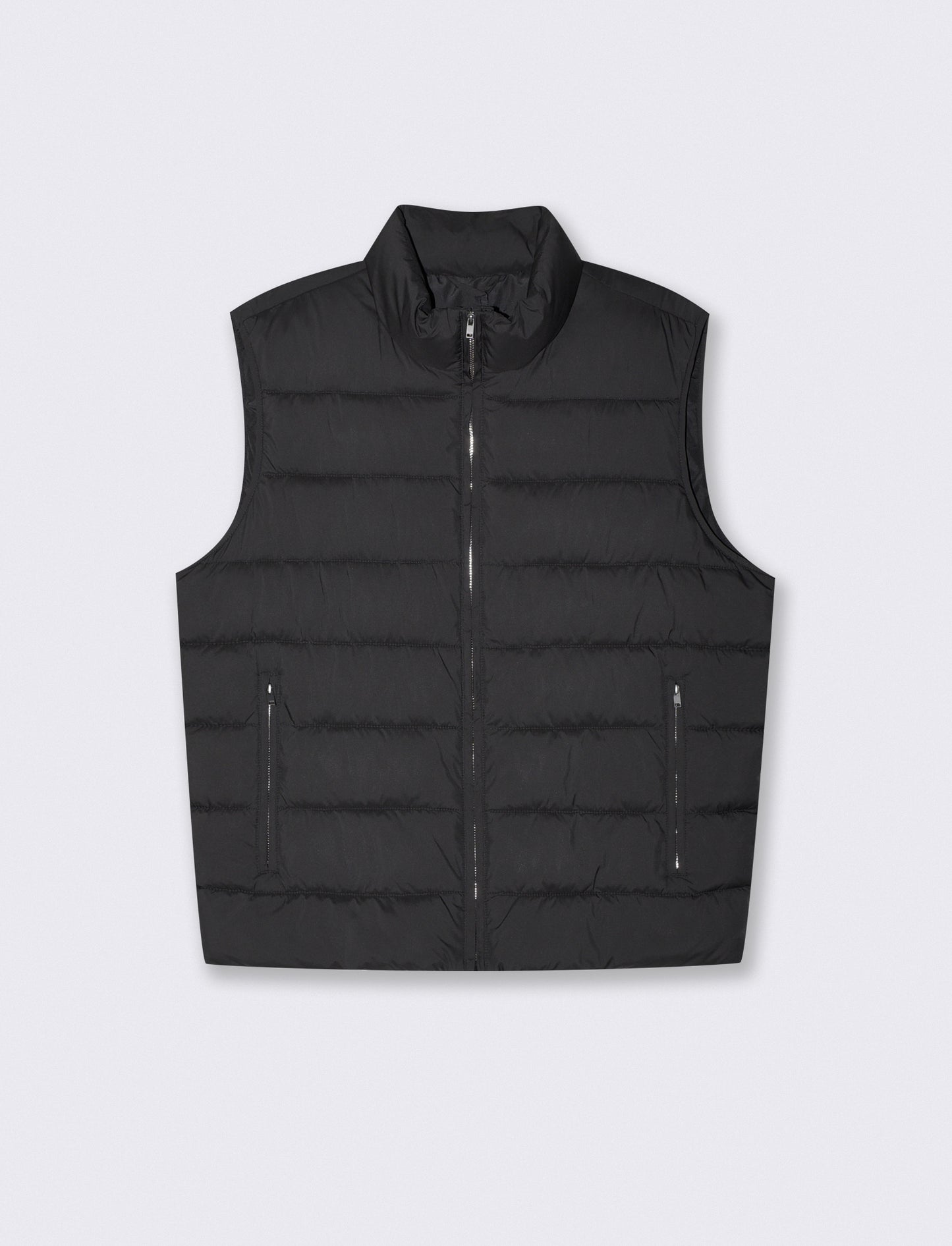 Sleeveless packable down jacket - Black