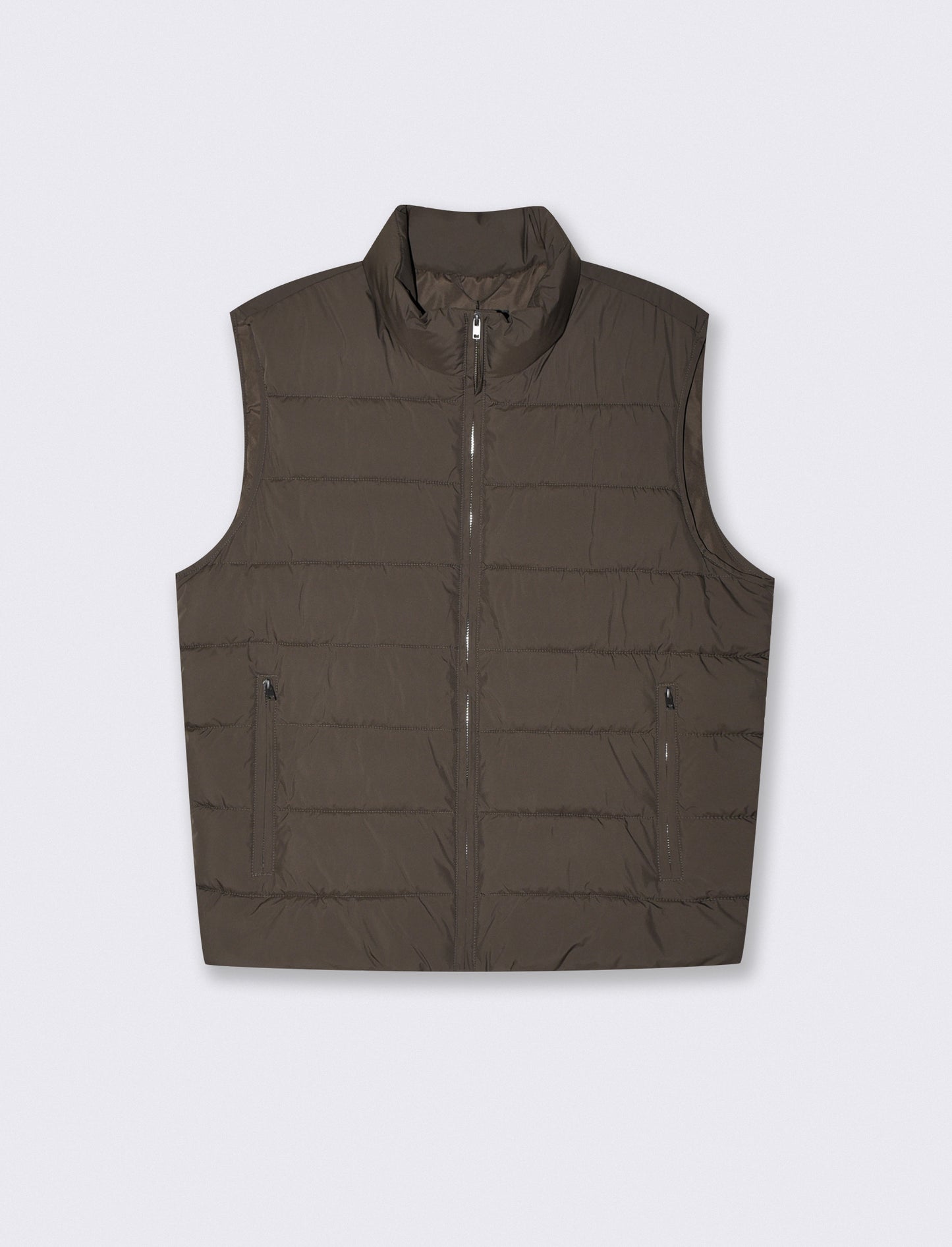 Sleeveless packable down jacket - Brown