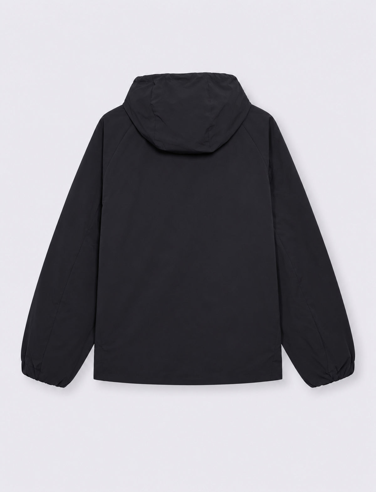 Ripstop hooded jacket with zipper - Blue