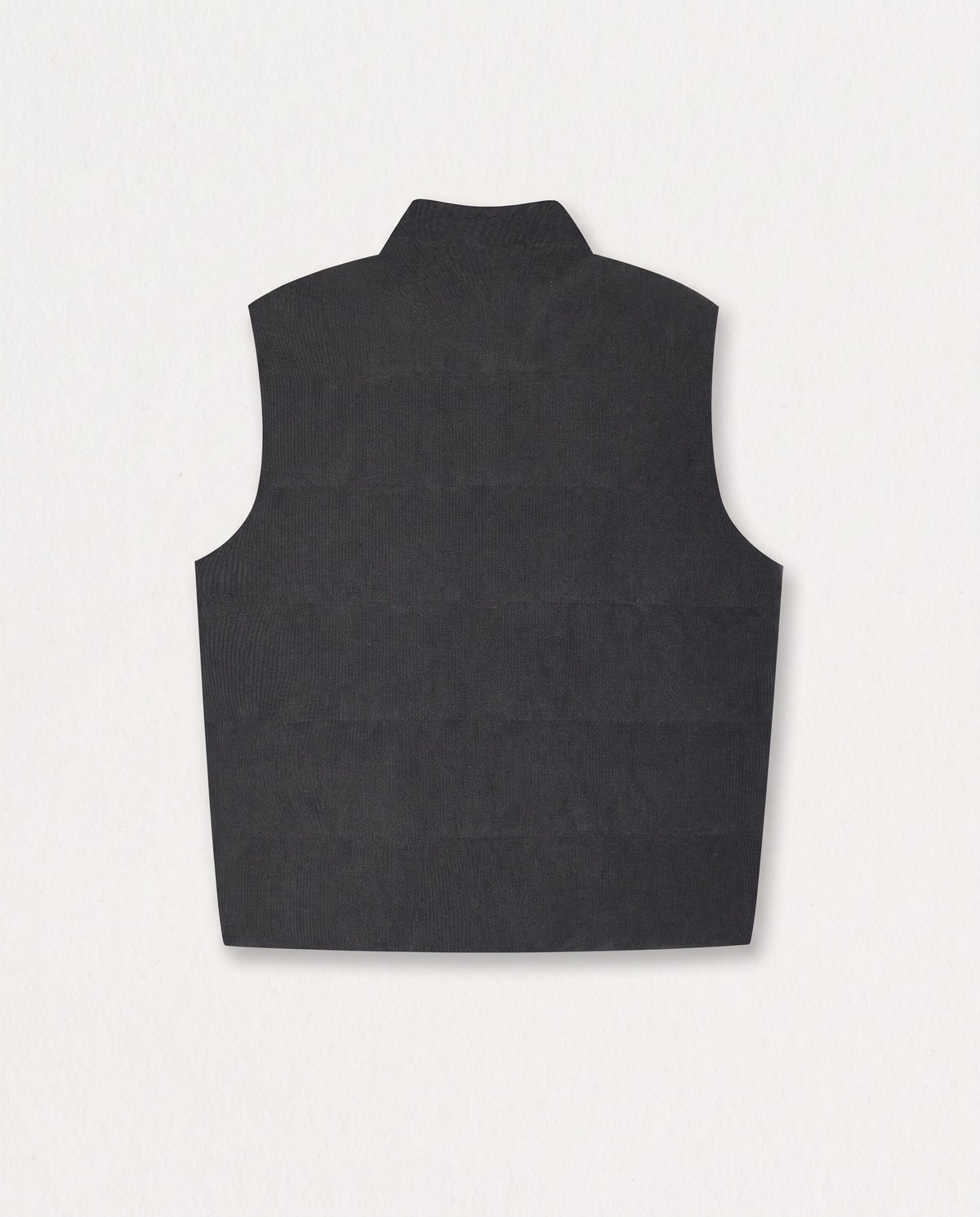 Padded Vest in Crushed Velvet - Grey