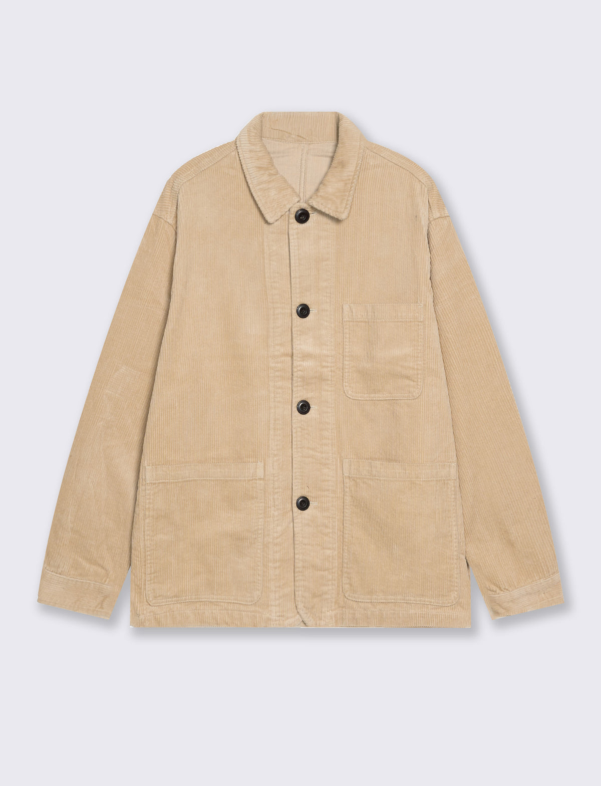Giacca camicia in velluto a coste elegante - Beige