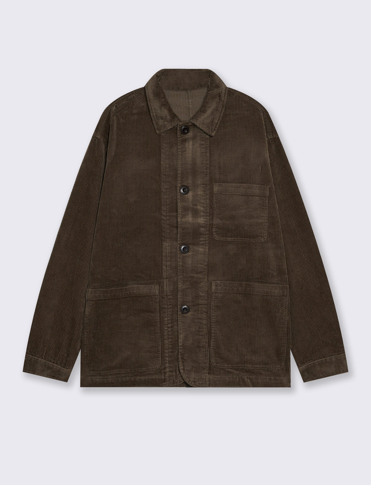 Giacca camicia in velluto a coste elegante - Verde kaki