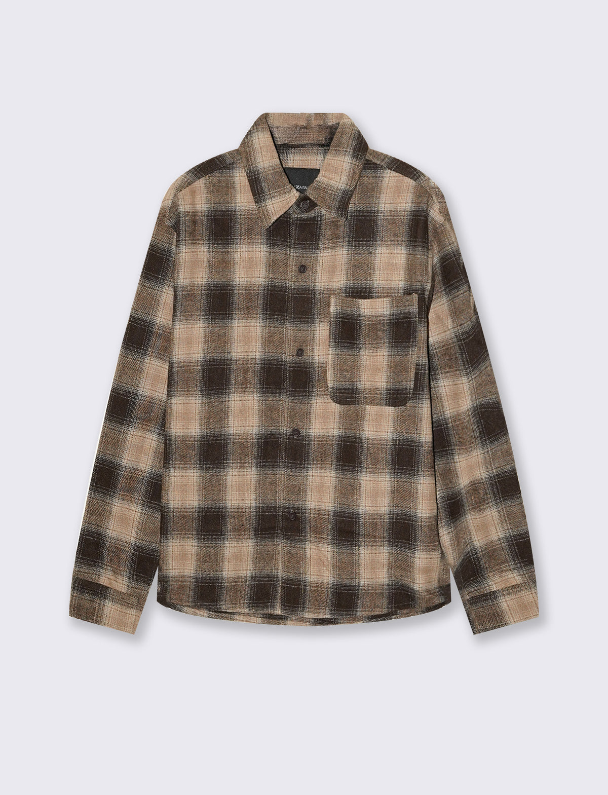Camicia Flanella Quadri Relaxed Fit - Moro