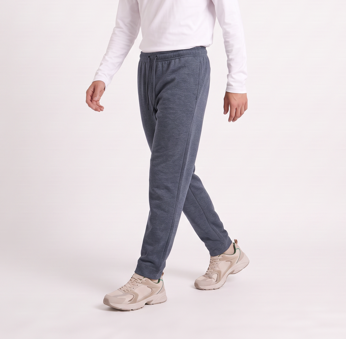 Melange Sweatpants Regular Fit - Blue