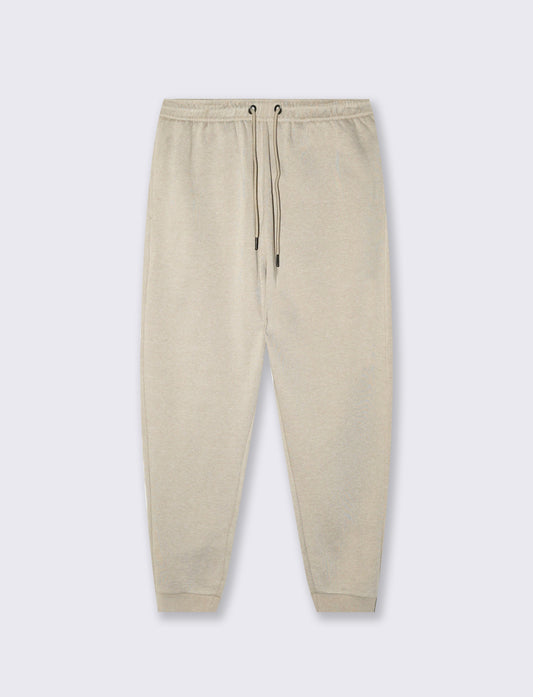 Pantaloni in felpa melange regular fit - Beige