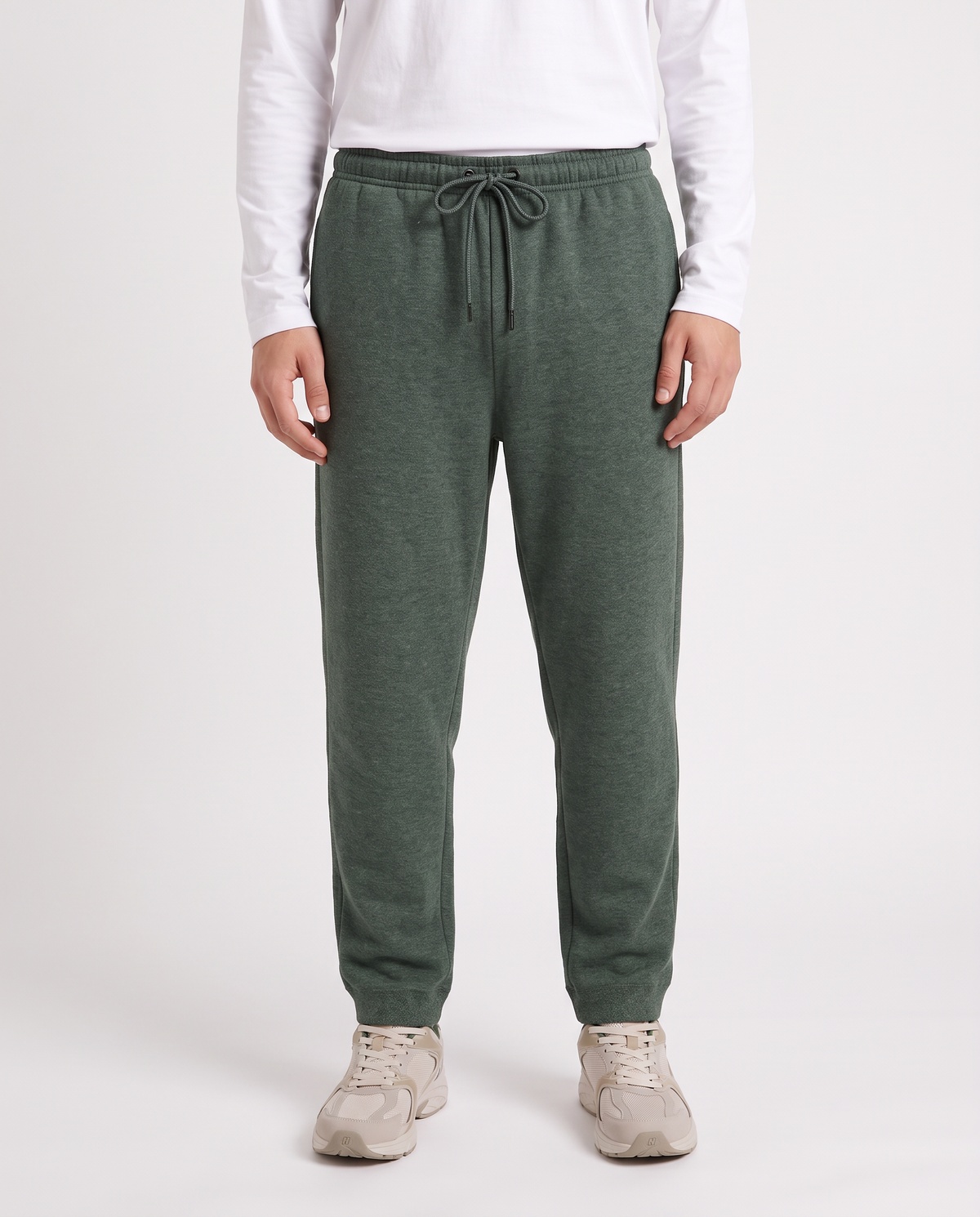 Melange Sweatpants Regular Fit - Green